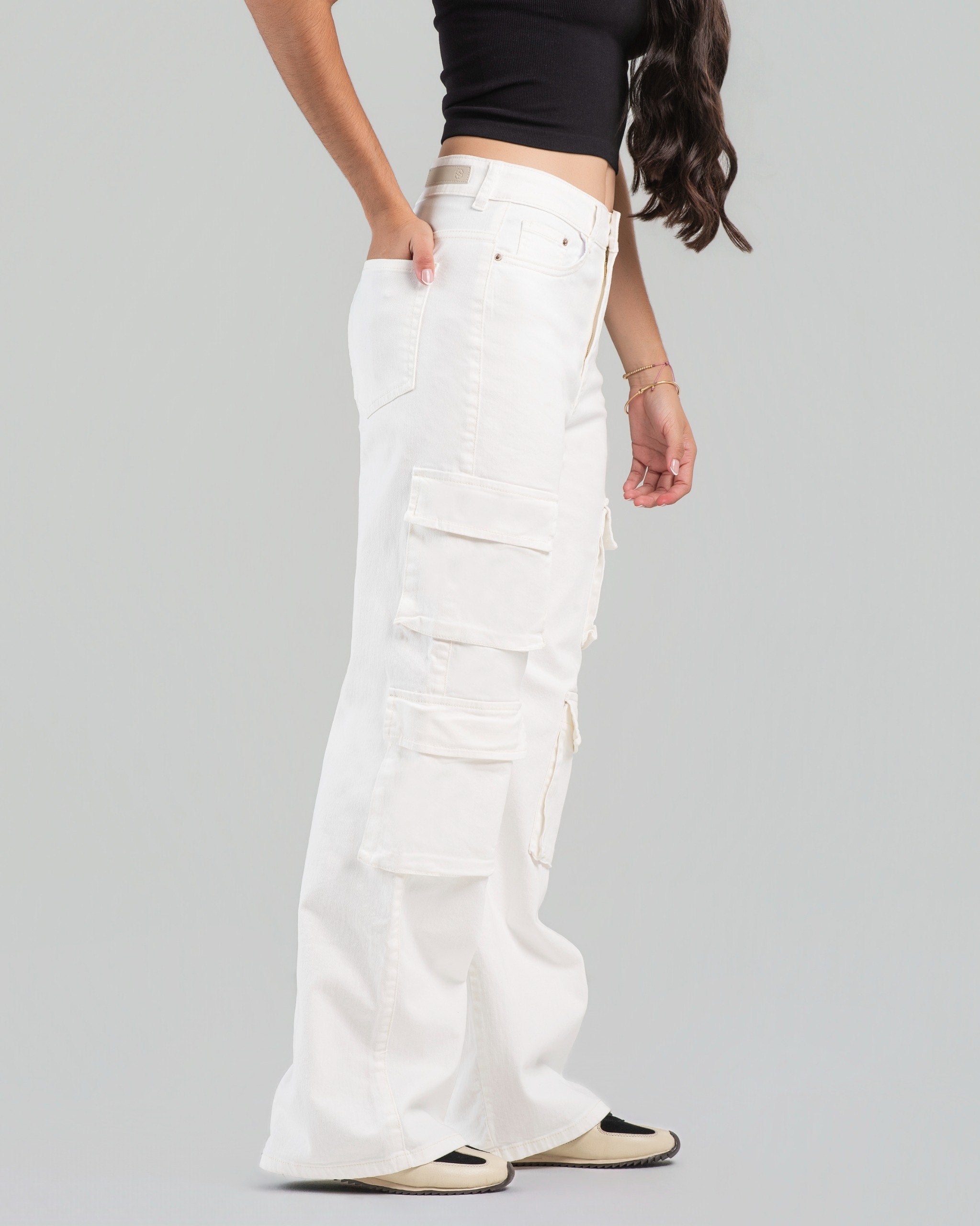 Jean Cargo blanco JBC59