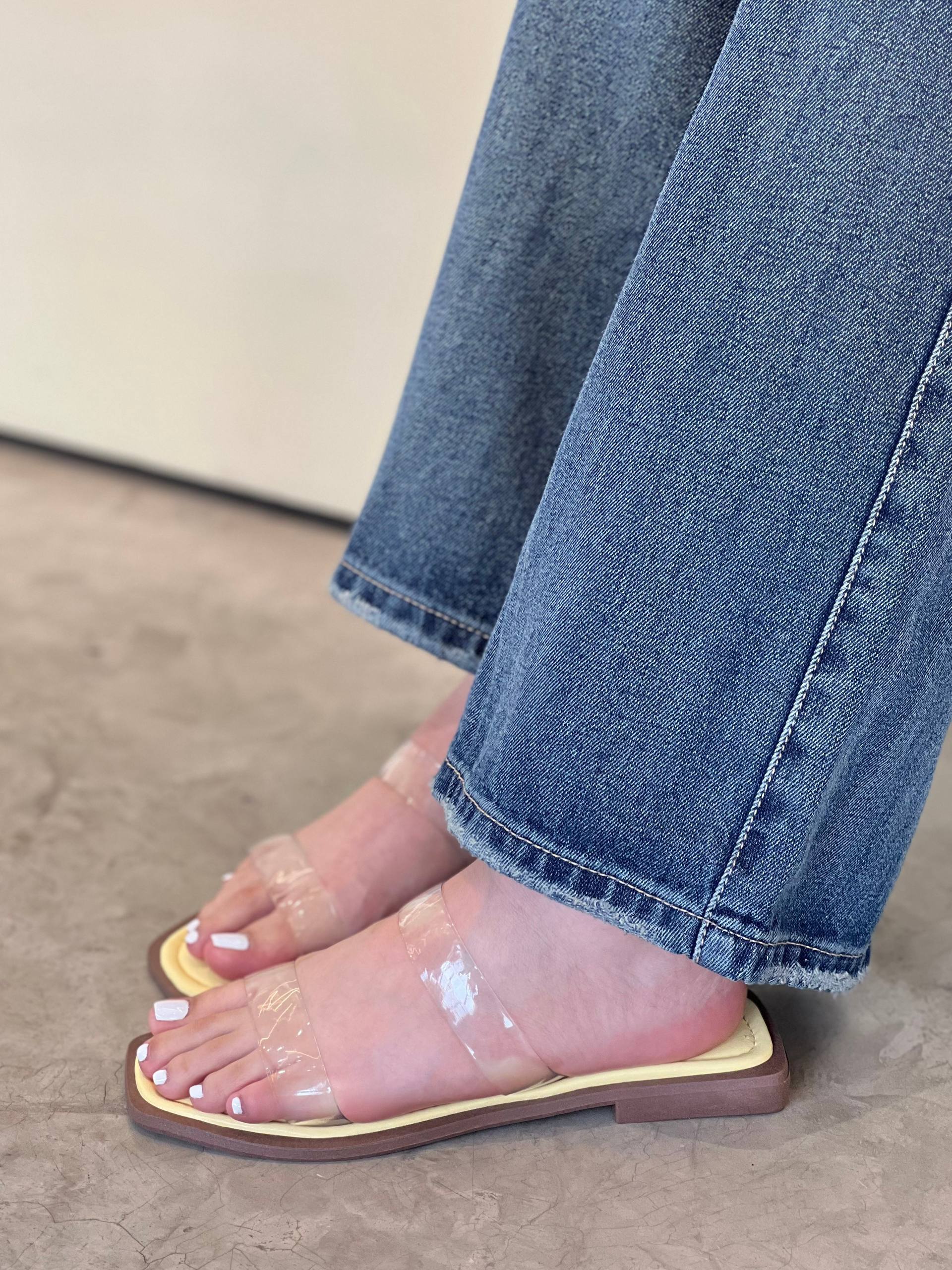Sandalias planas transparente | P1591