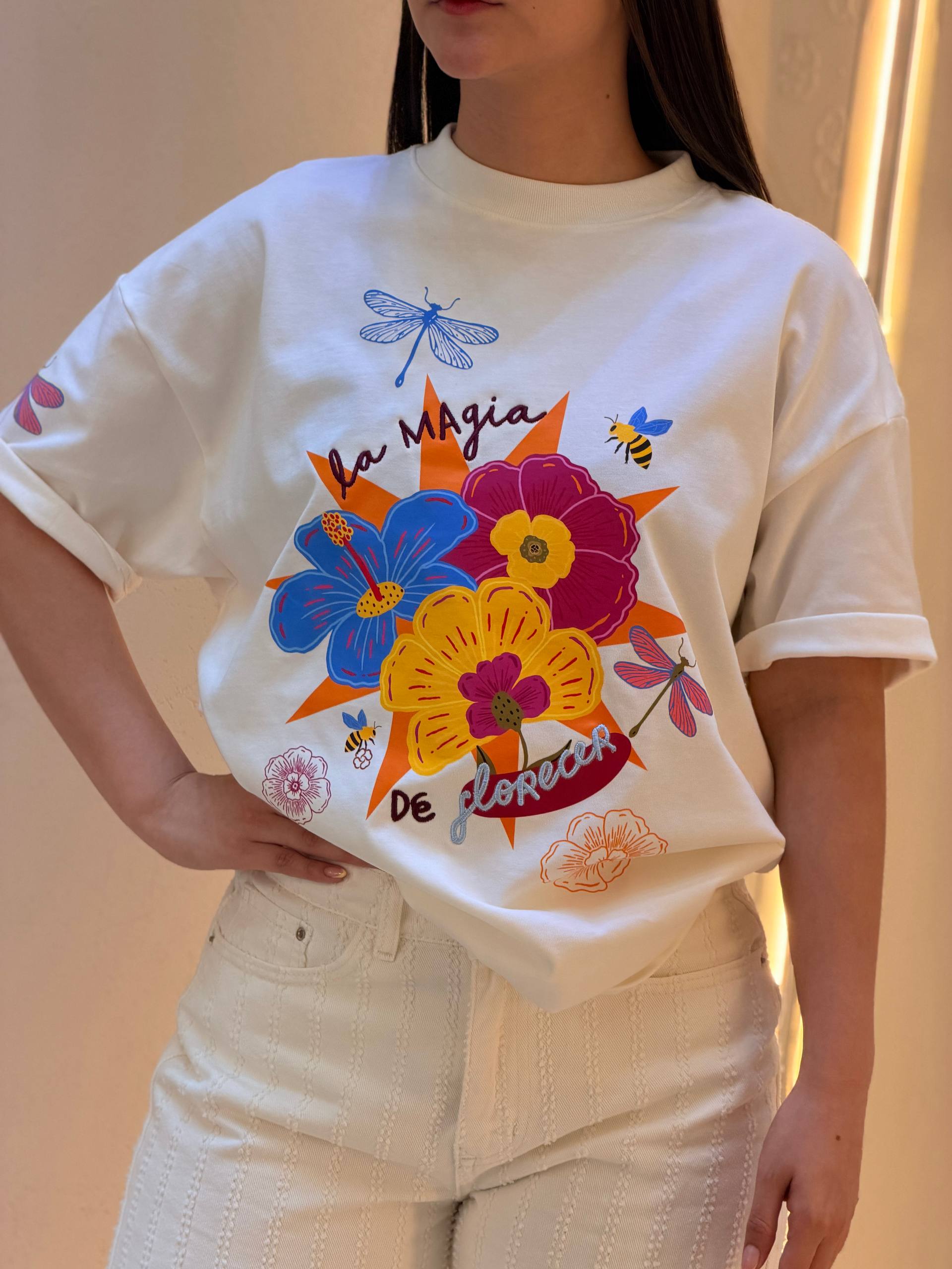 Camisa Florecer Marfil | Maraldo