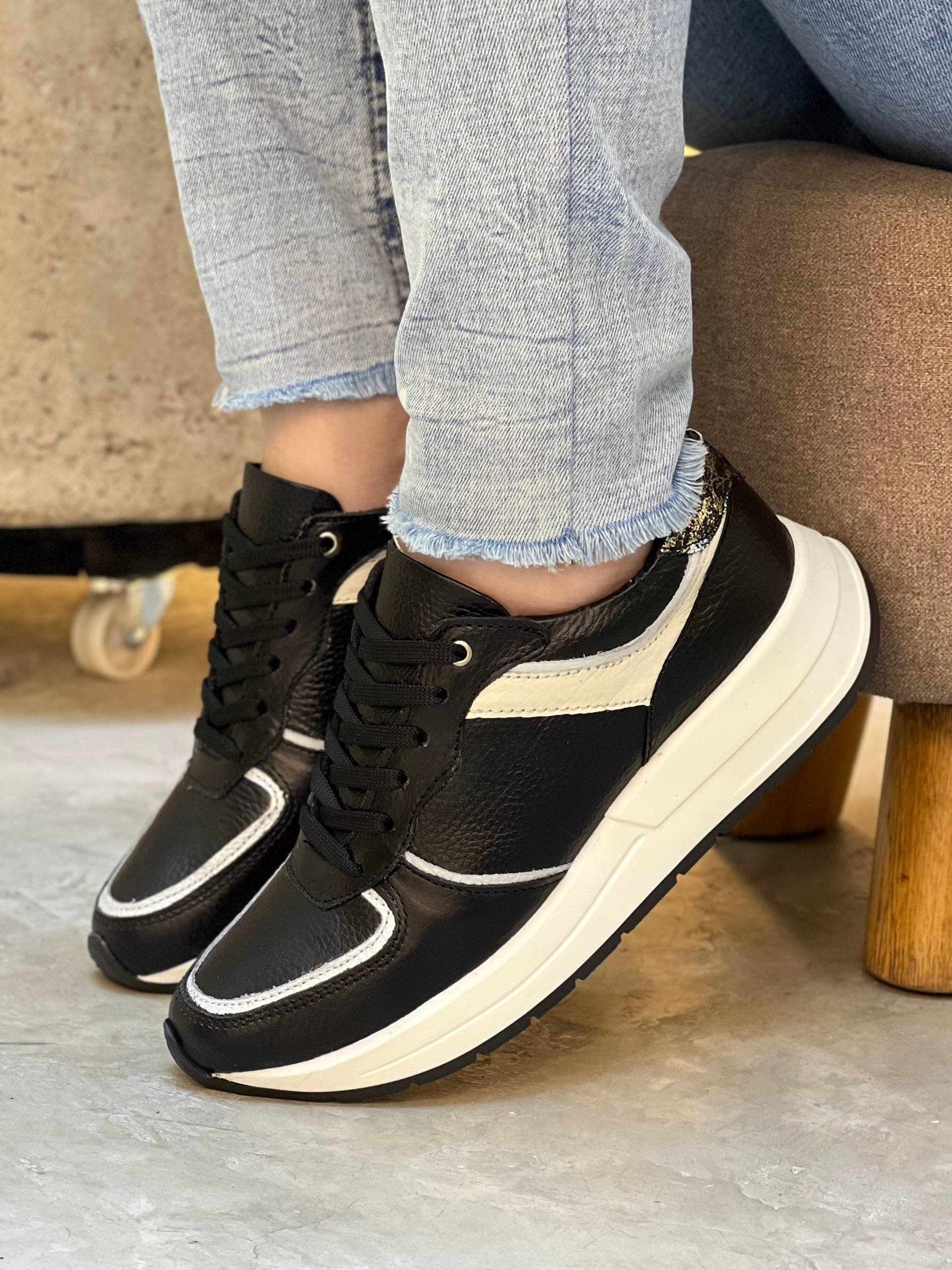 Tenis de cuero deportivos DS85 para mujer | MARALDO