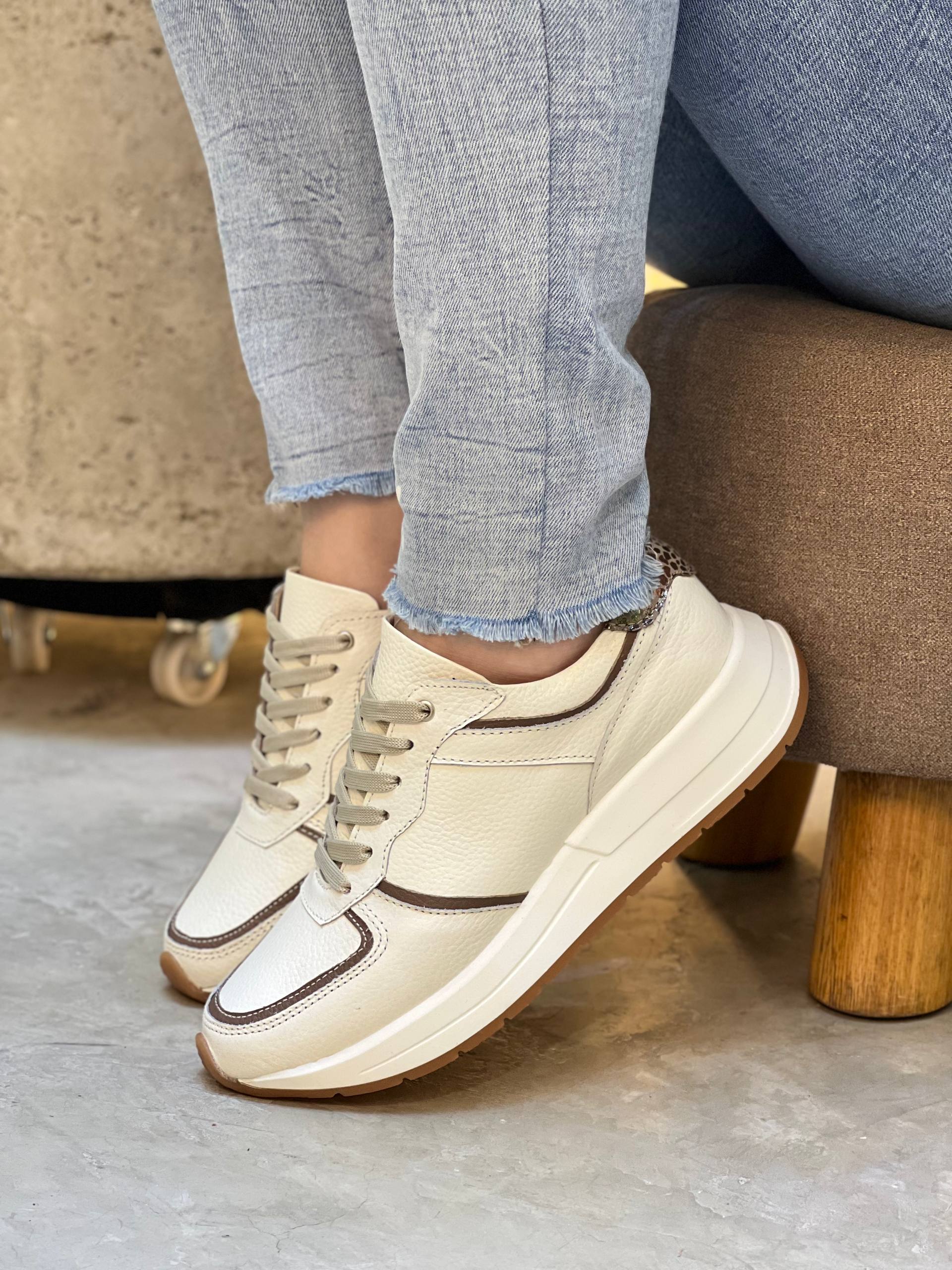 Tenis de cuero deportivos DS85 para mujer | MARALDO