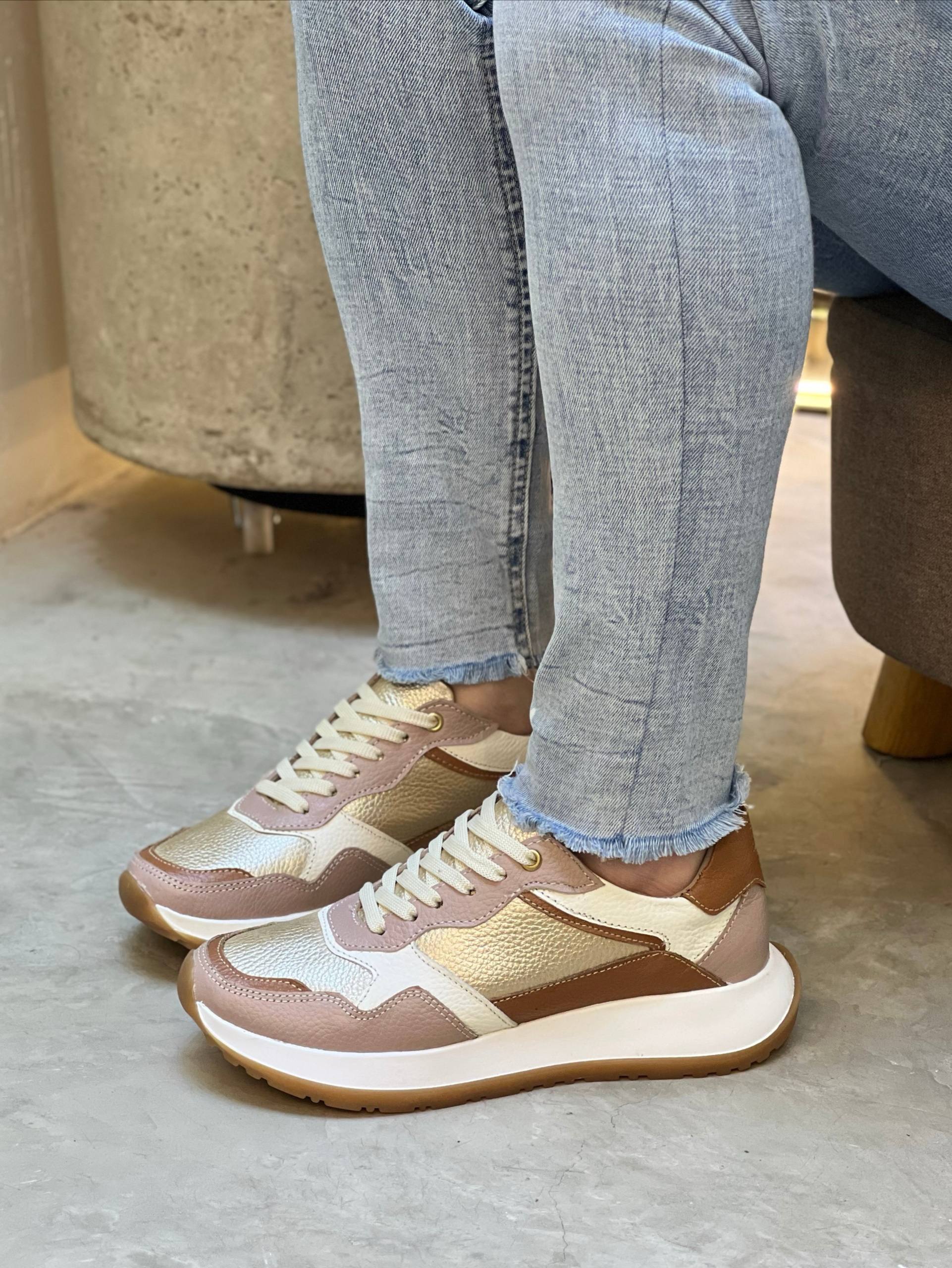 Tenis 100% cuero deportivos DS108 para mujer | MARALDO