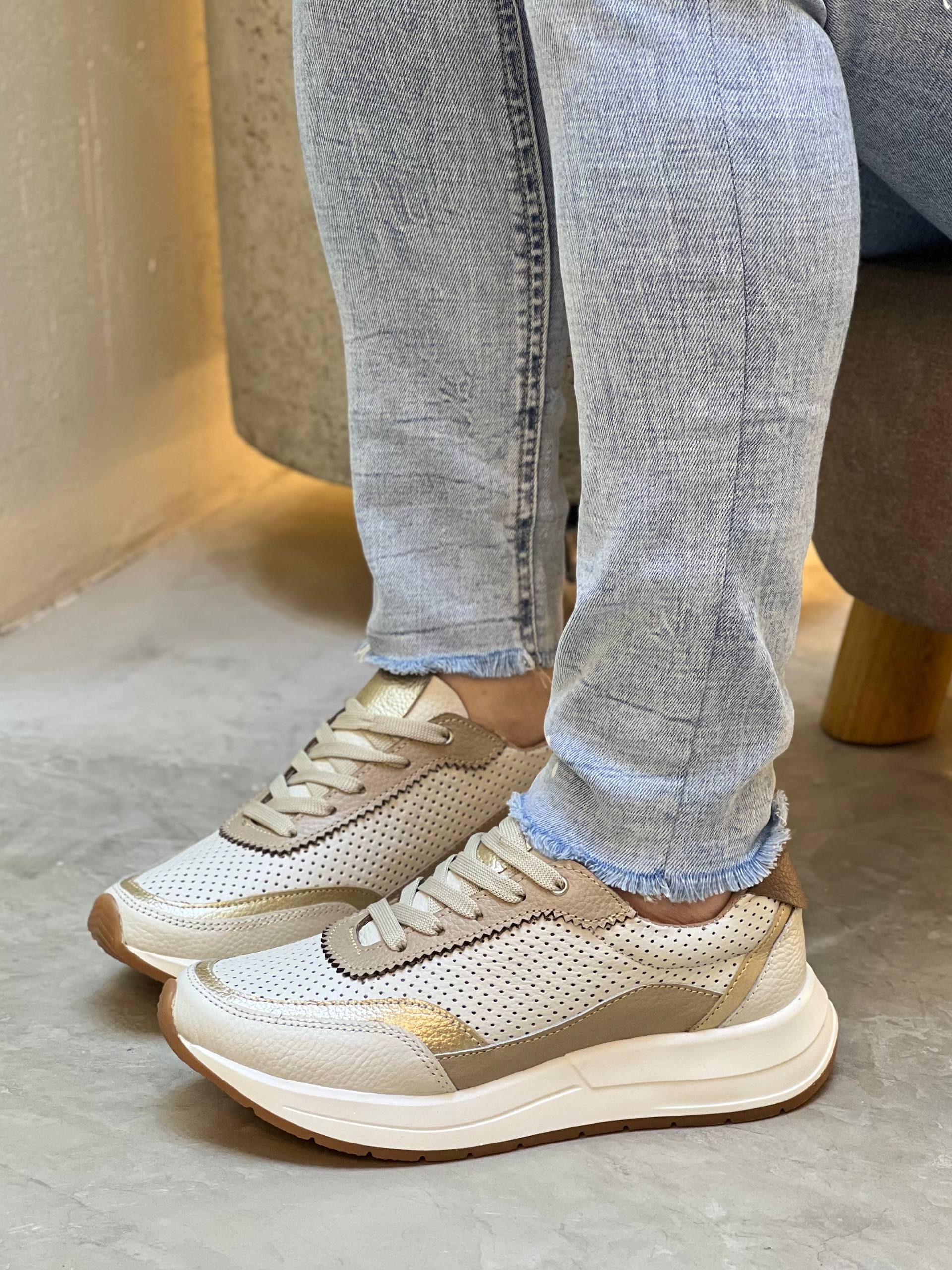 Tenis cuero deportivos DS92 para mujer | MARALDO
