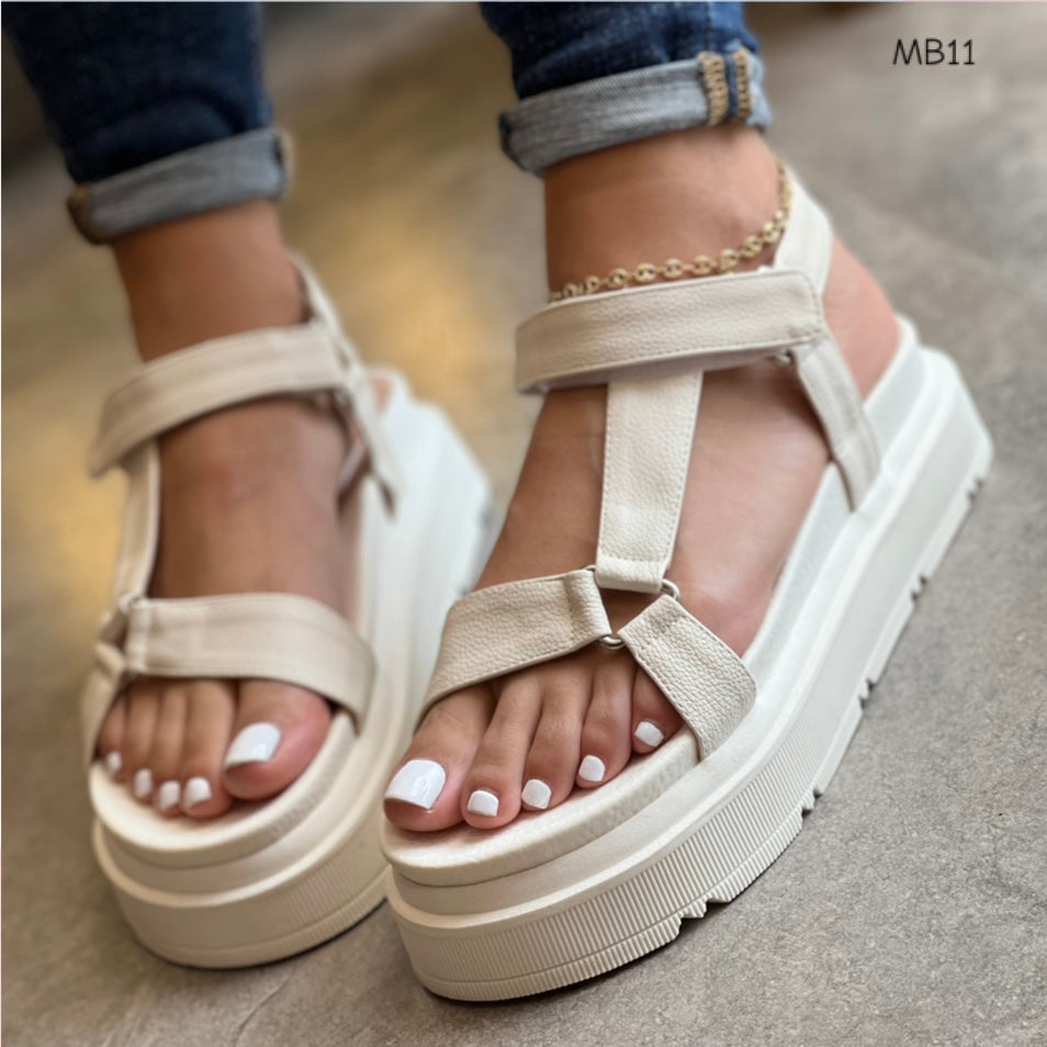 Sandalias de Moda para mujer MB11 Blanco talco