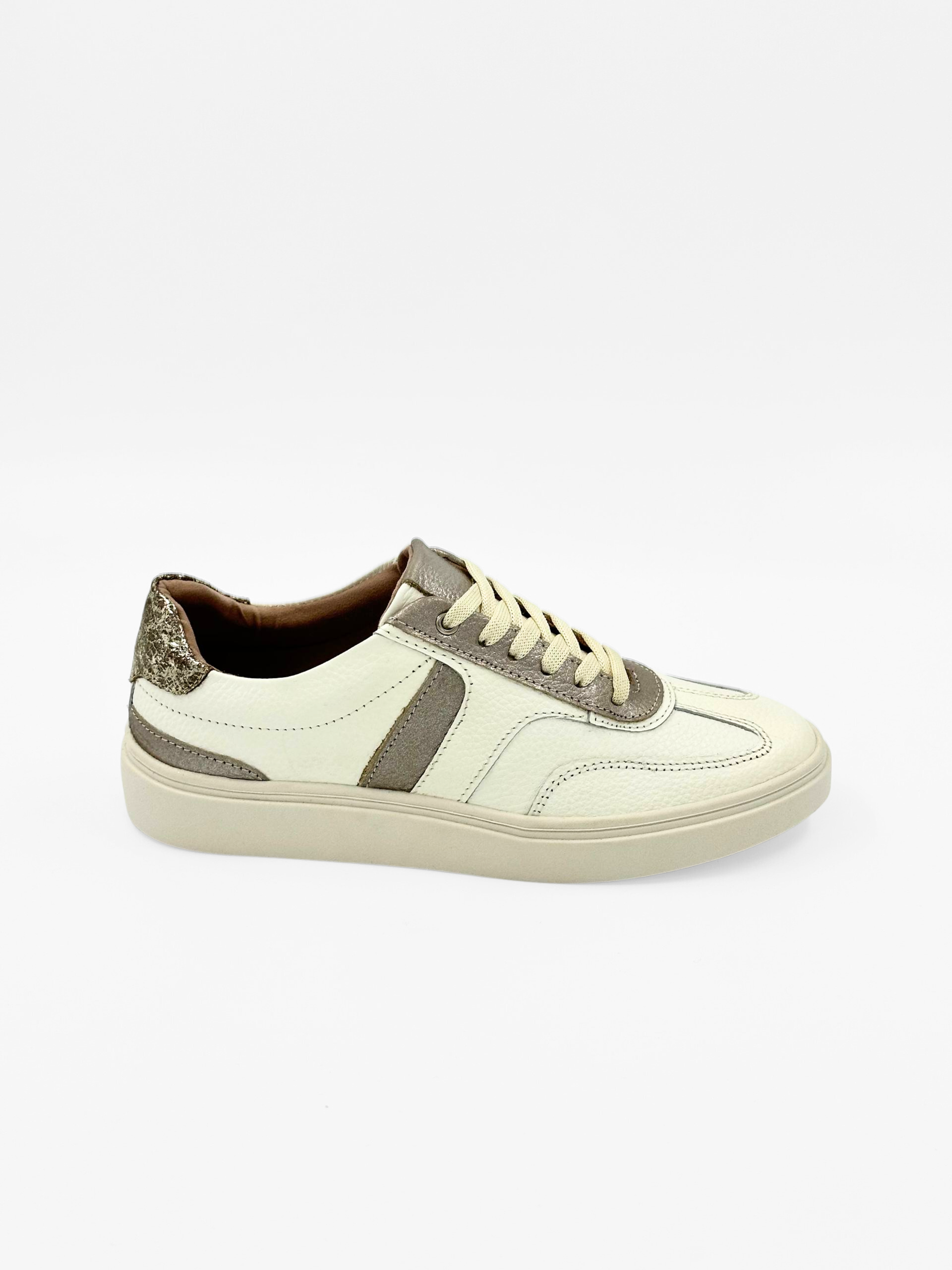 Tenis casuales de cuero combinados DSV63 para mujer | Maraldo