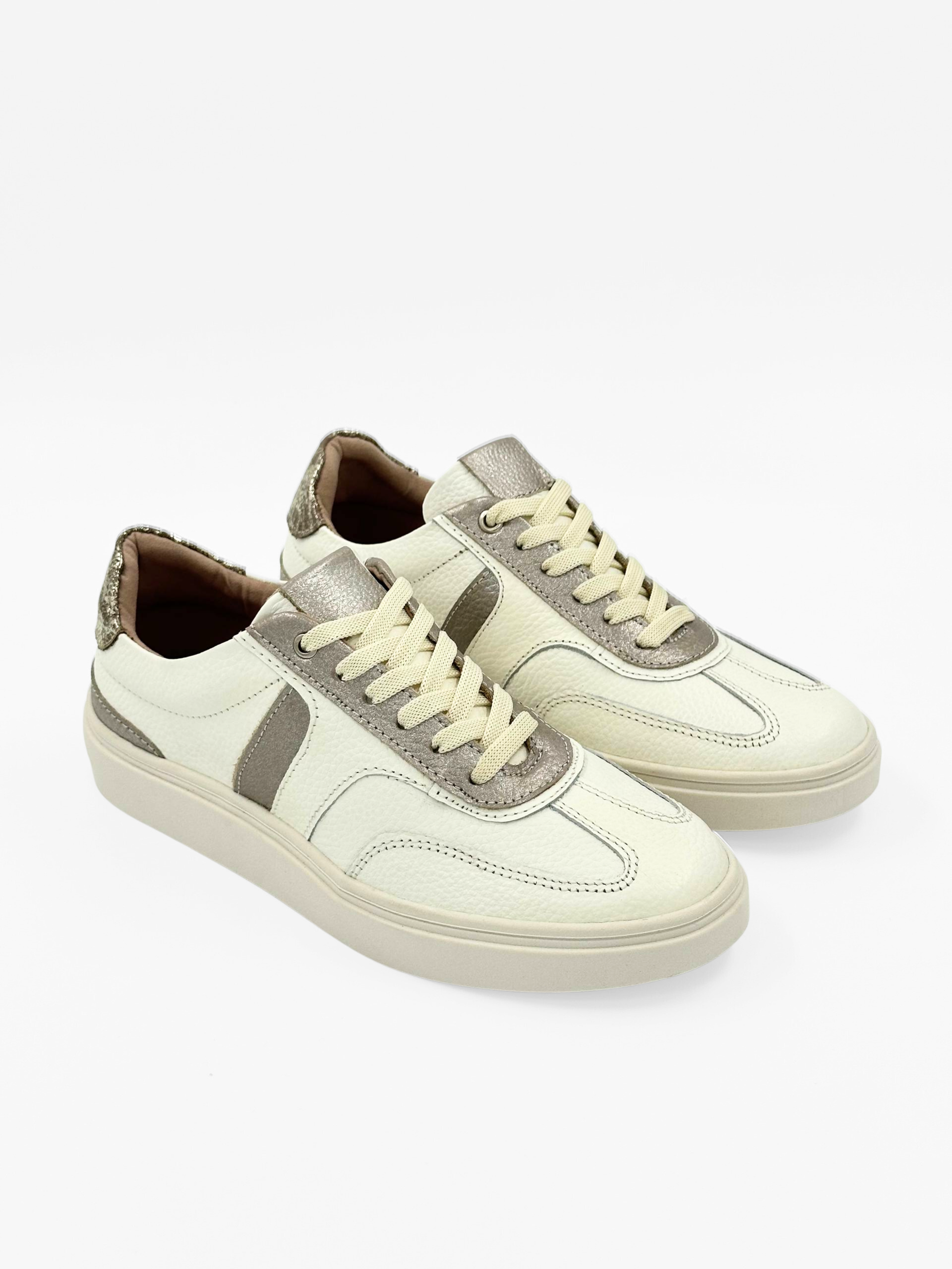 Tenis casuales de cuero combinados DSV63 para mujer | Maraldo
