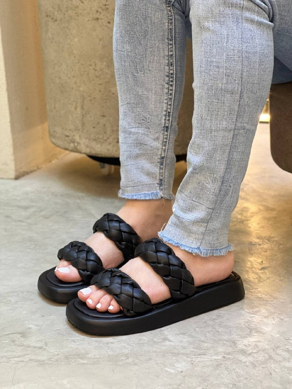 Sandalias con tiras trenzadas cómoda para mujer SB05 | Maraldo