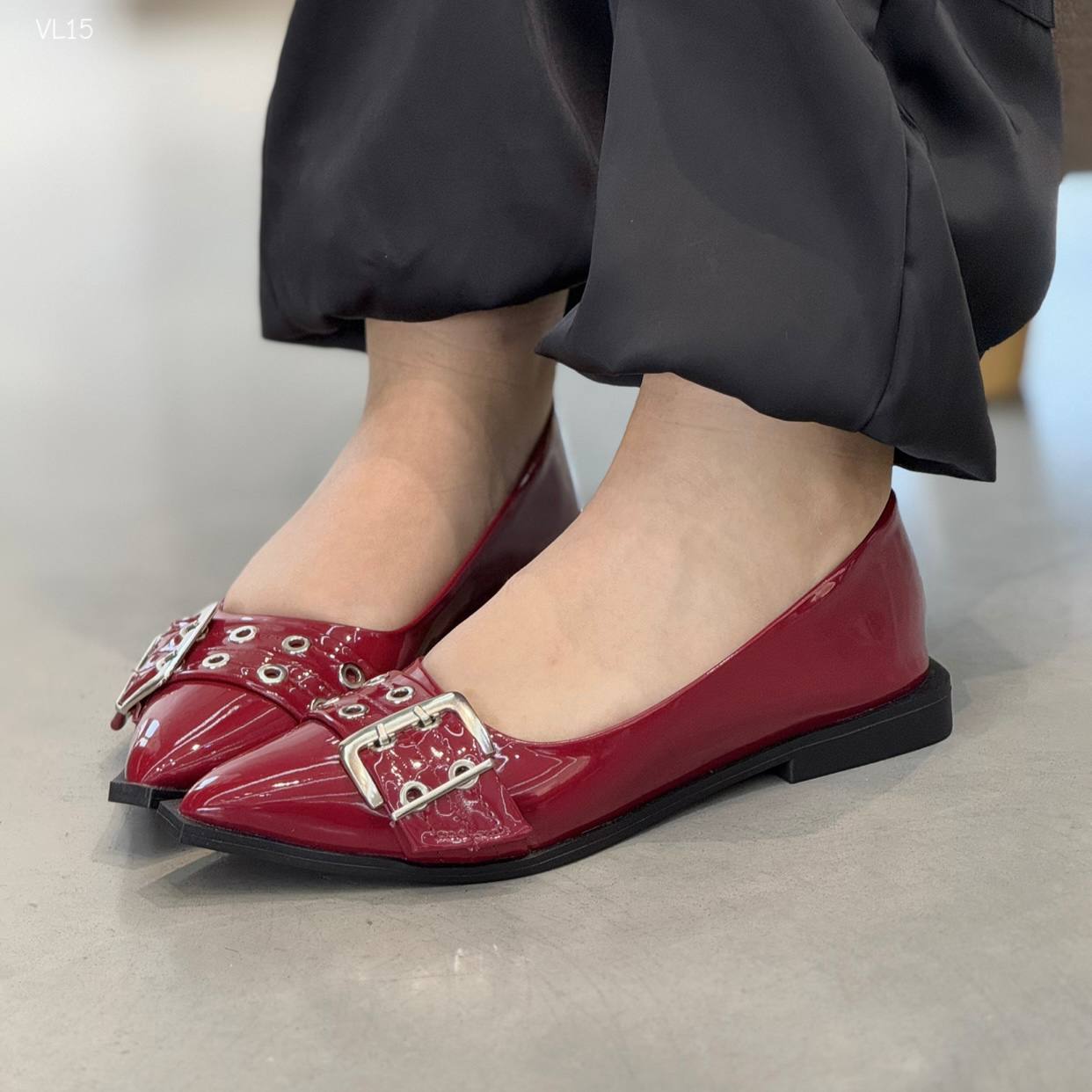 Flats con doble hebilla VL15 para mujer