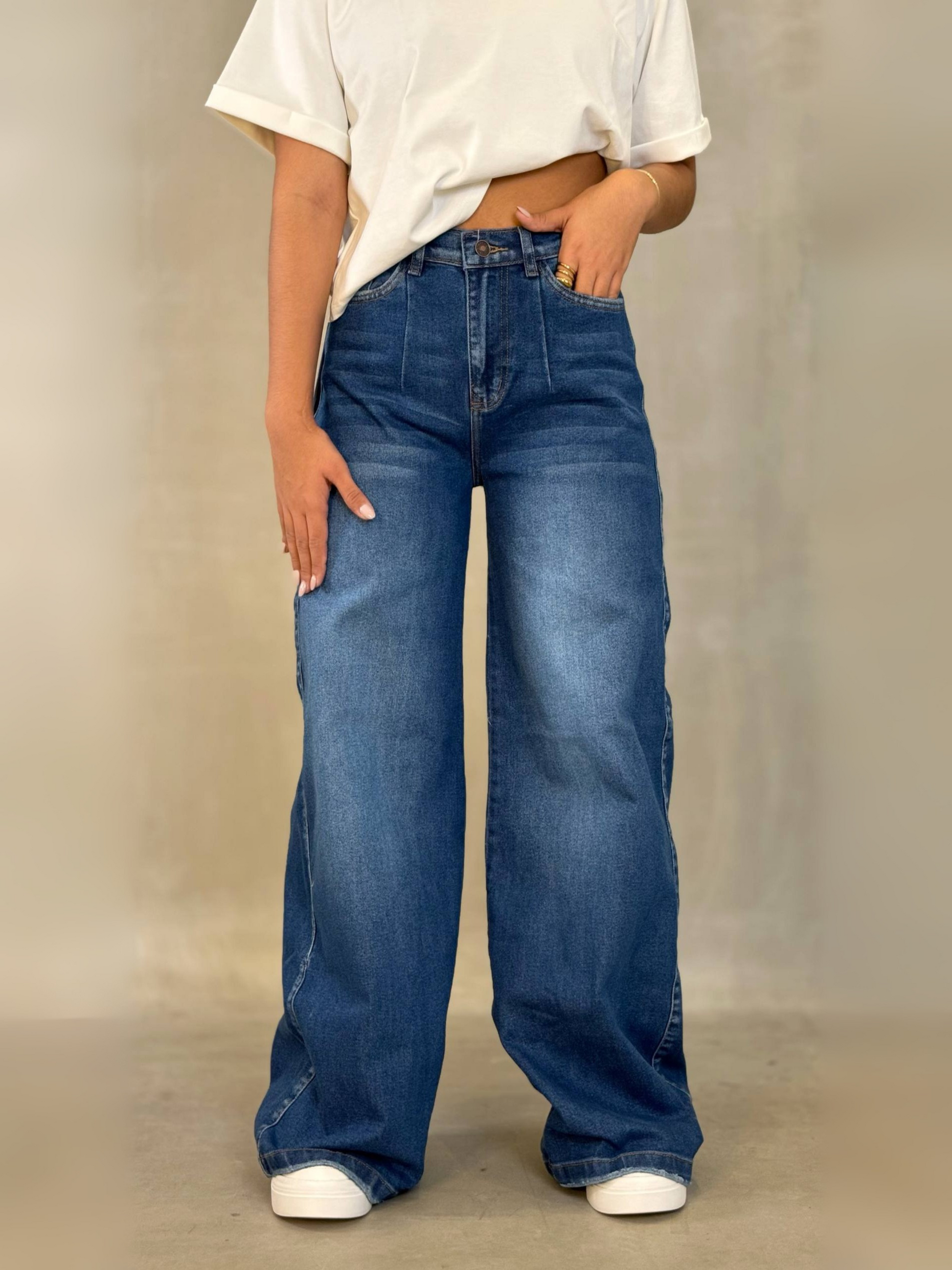 Jean Wide Leg Beige – JBC23