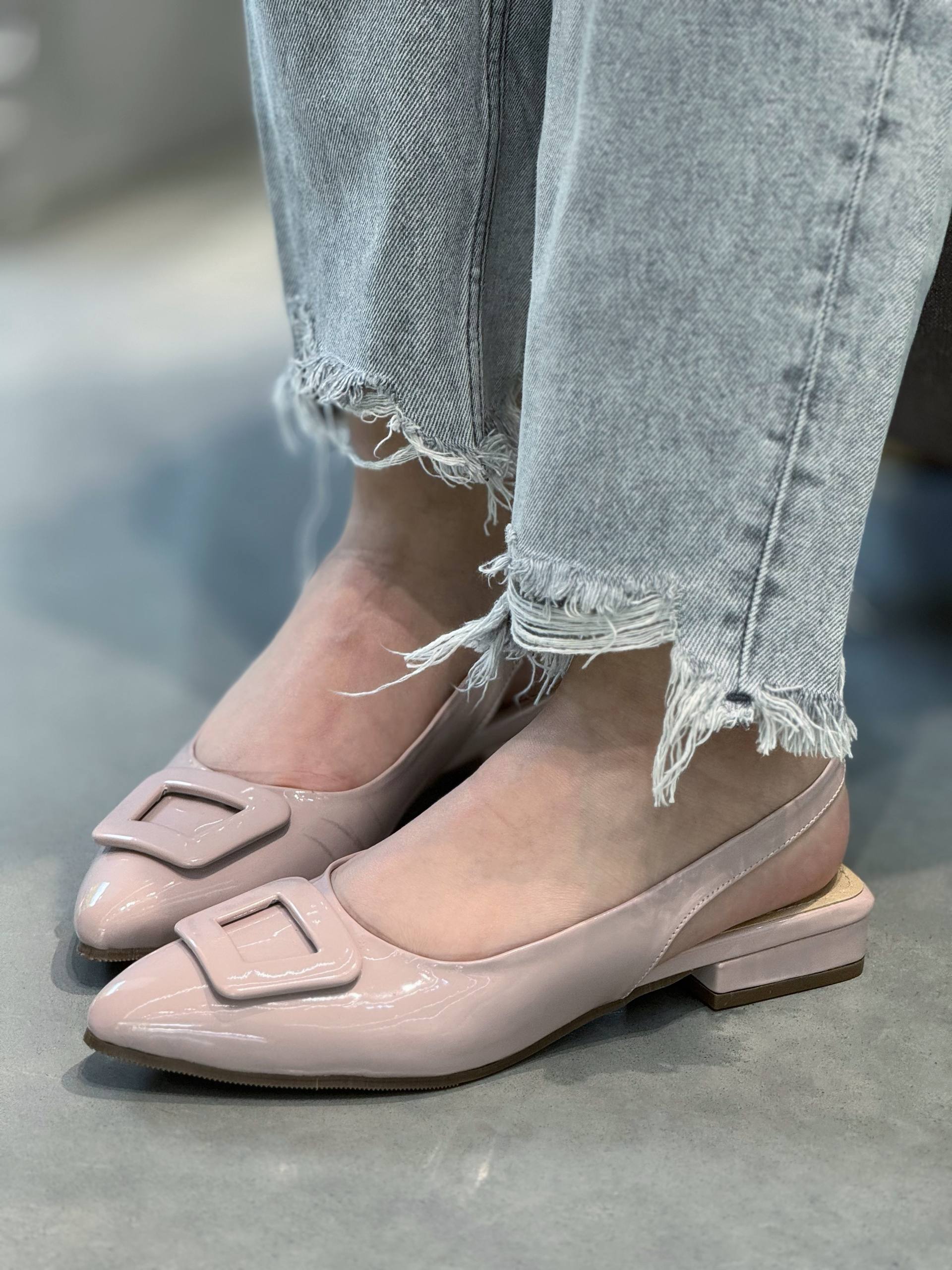 Baleta Slingback con Hebilla - VL19 NUDE