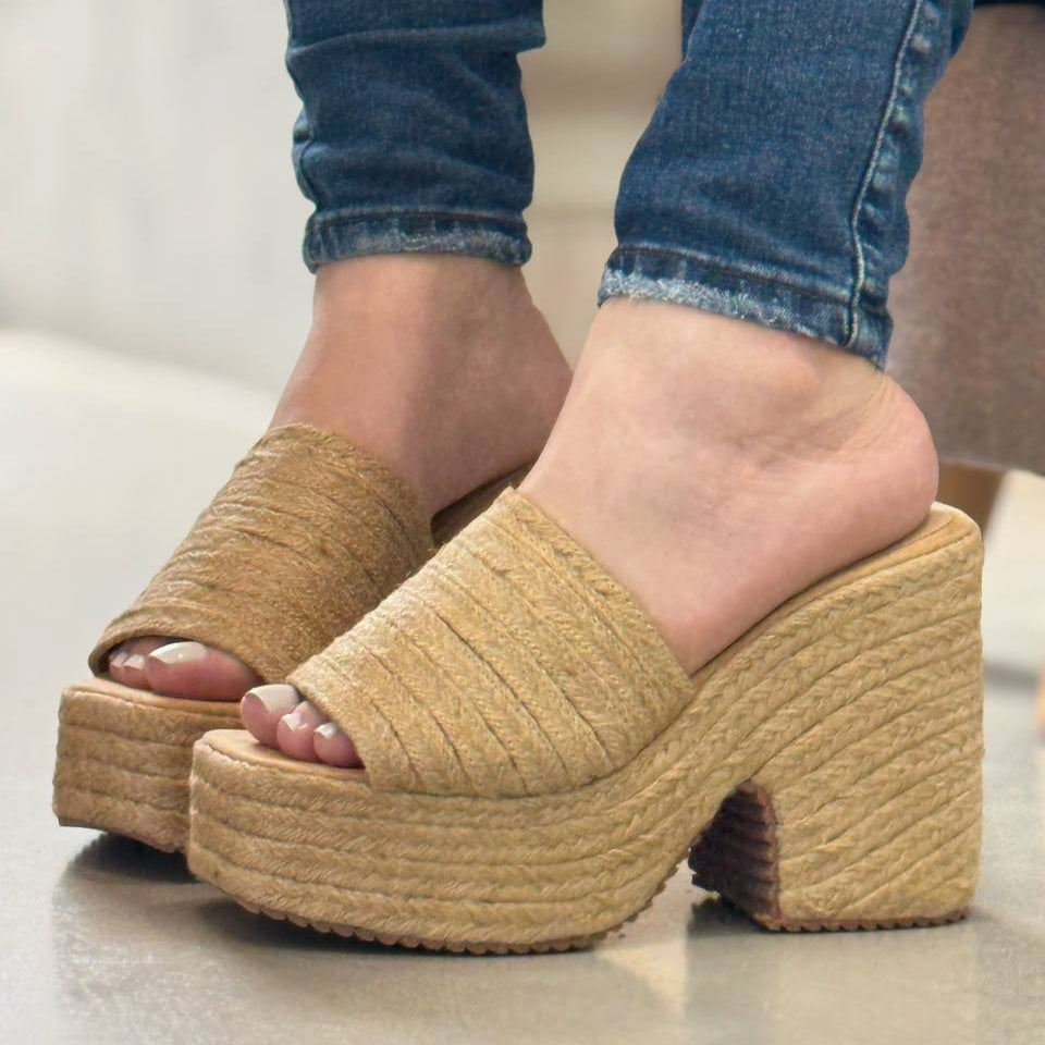 Plataforma en yute PLTF822 para mujer | Maraldo