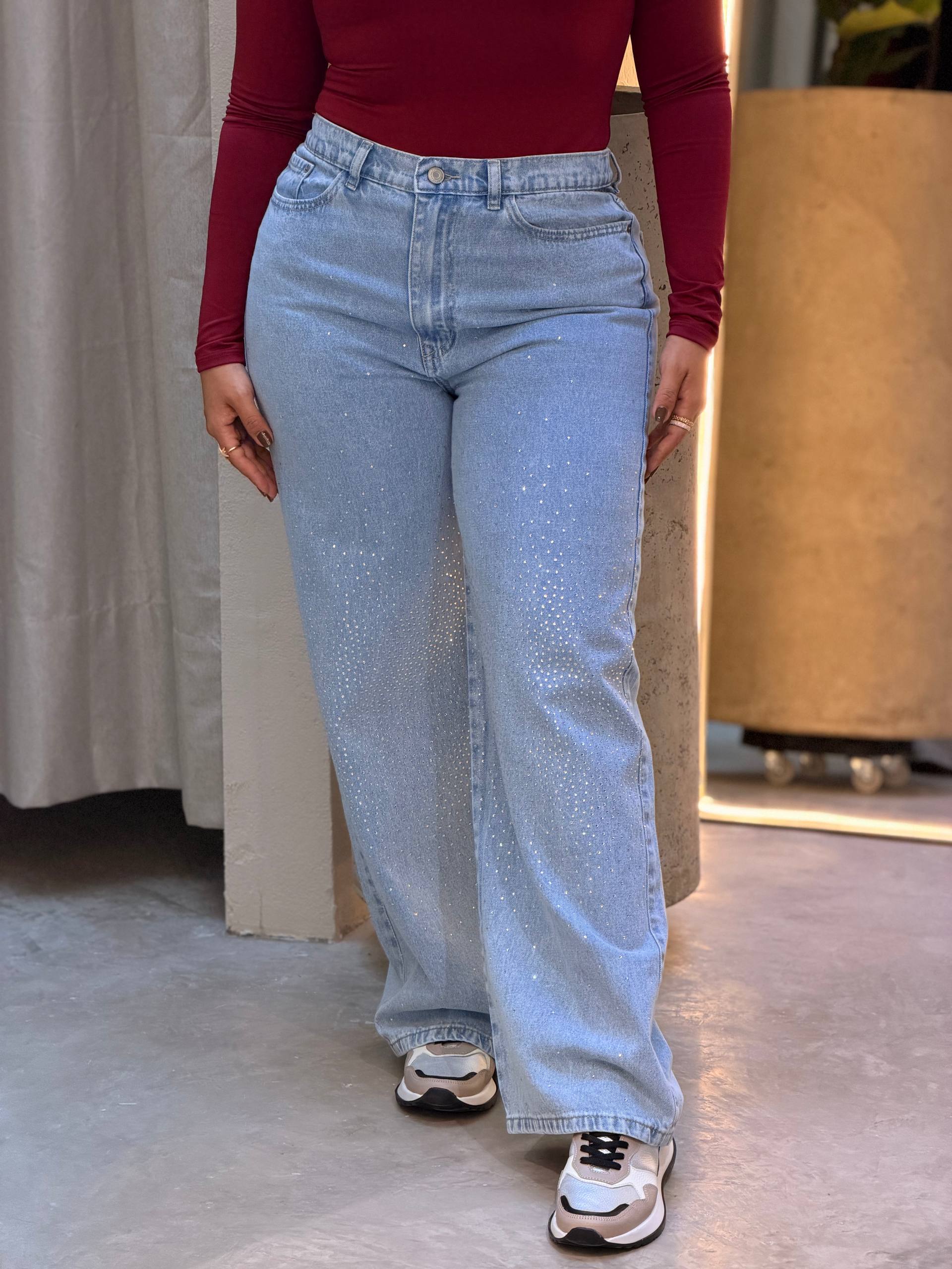 Jean Mom JBC38 con brillos