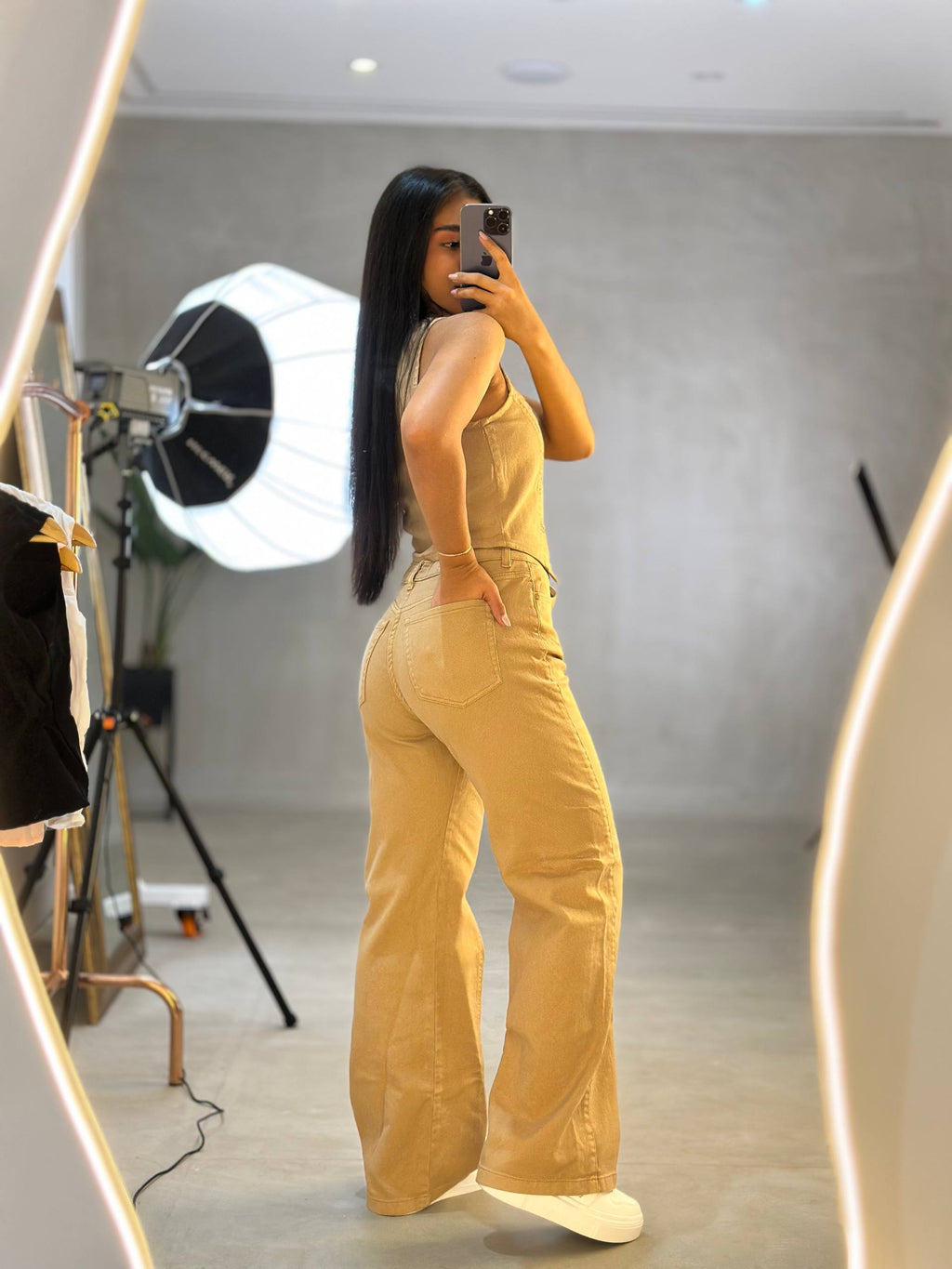 Jean Wide Leg Beige  – JBC25