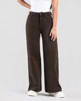 Jean Wide Leg Chocolate| JBC76
