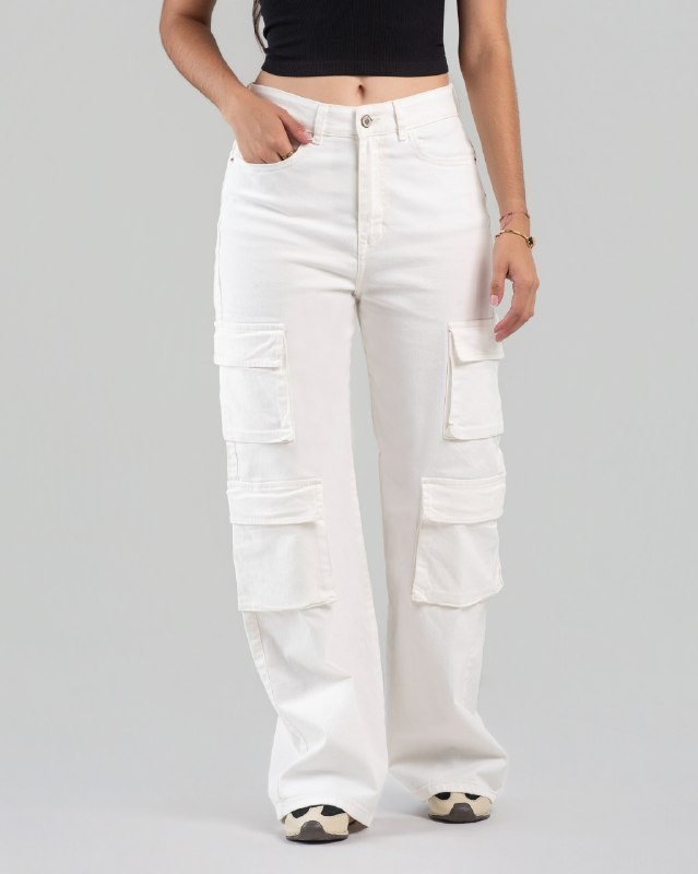 Jean Cargo blanco JBC59