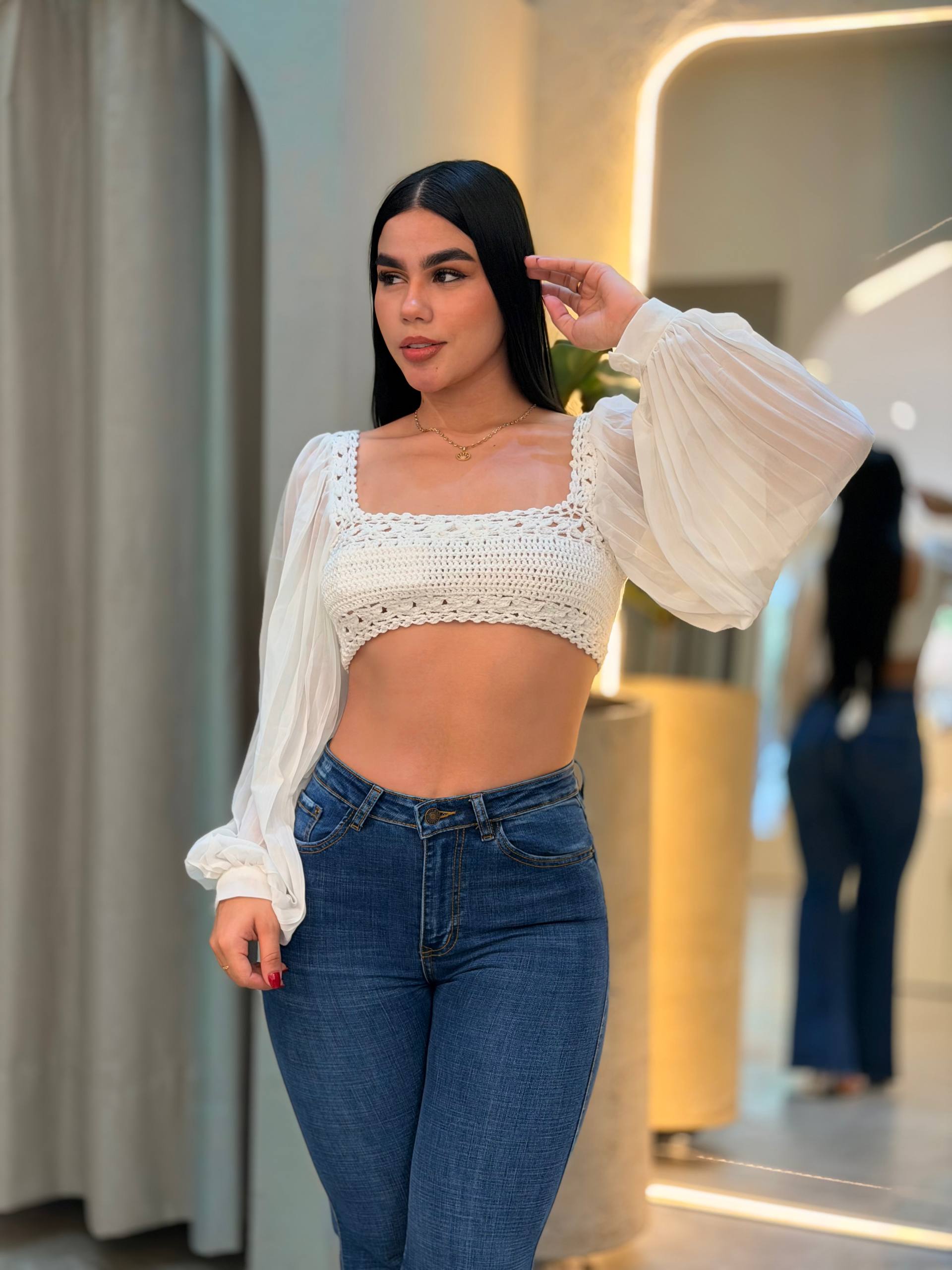 Crop Top Blanco  | CROPYR2080 Importado