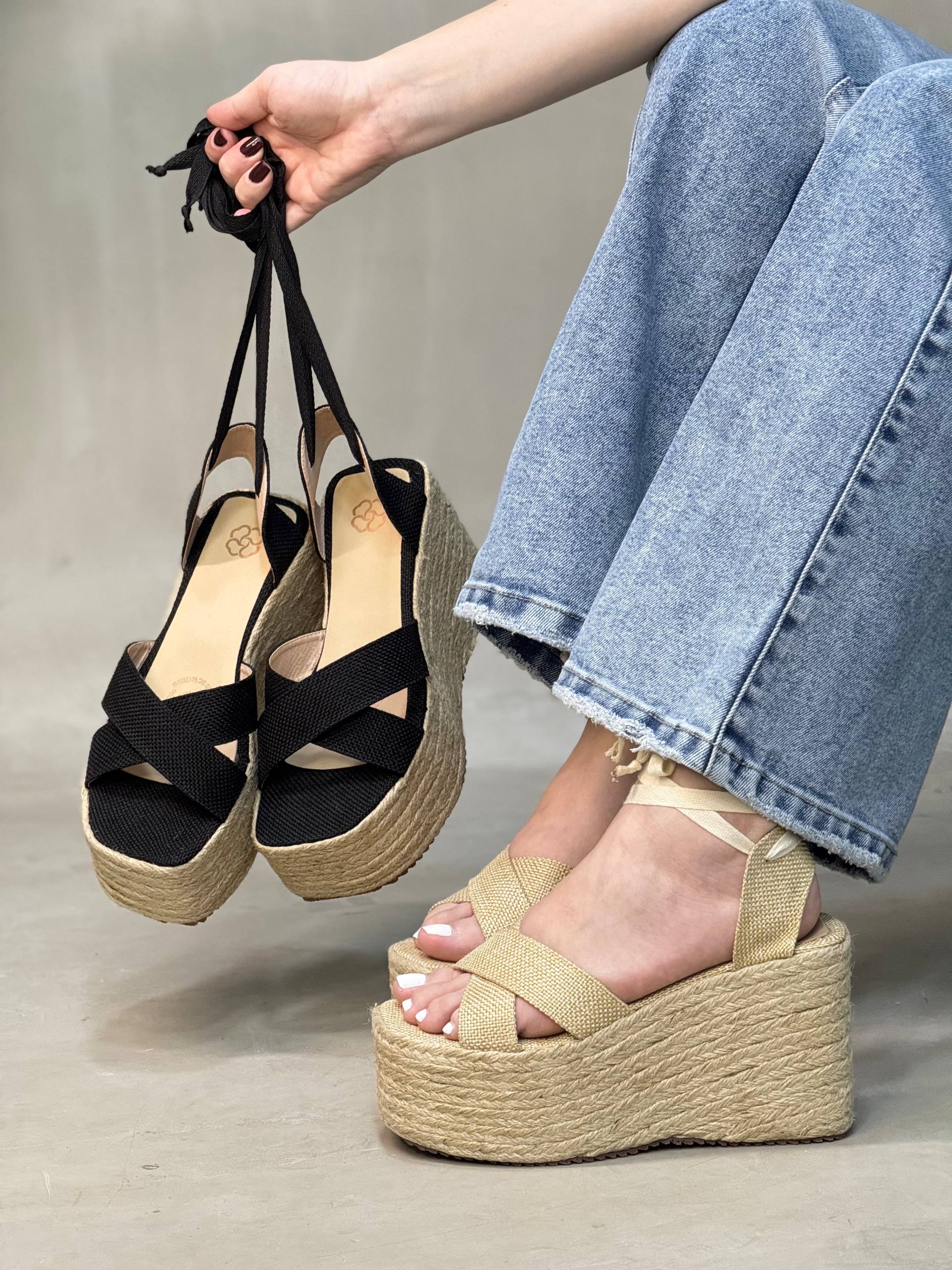 Plataformas en Yute de 10cm PLTF941 para mujer Maraldo – Calzado