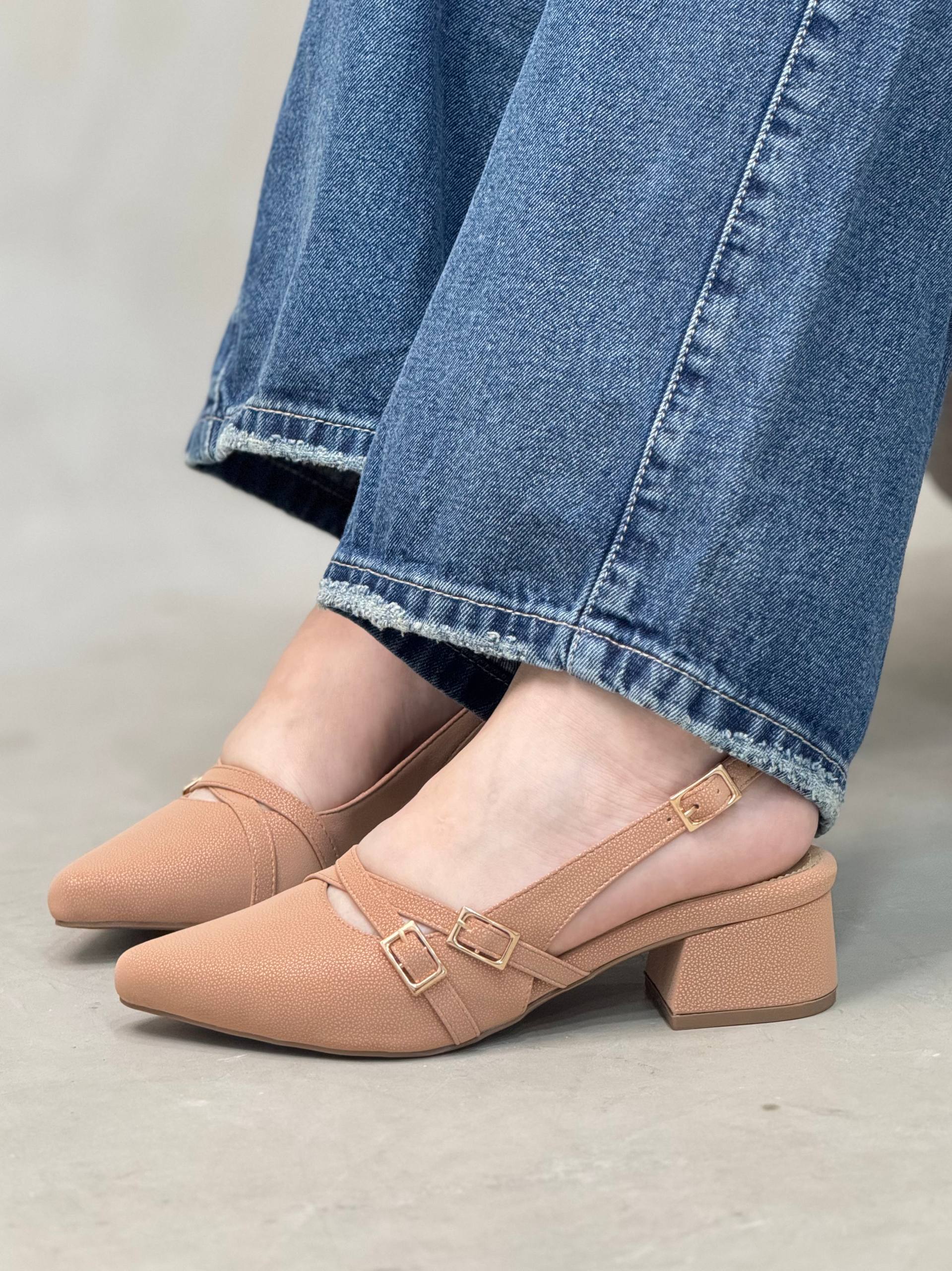 Tacones Slingback Tacón Bajo 3cm – T713