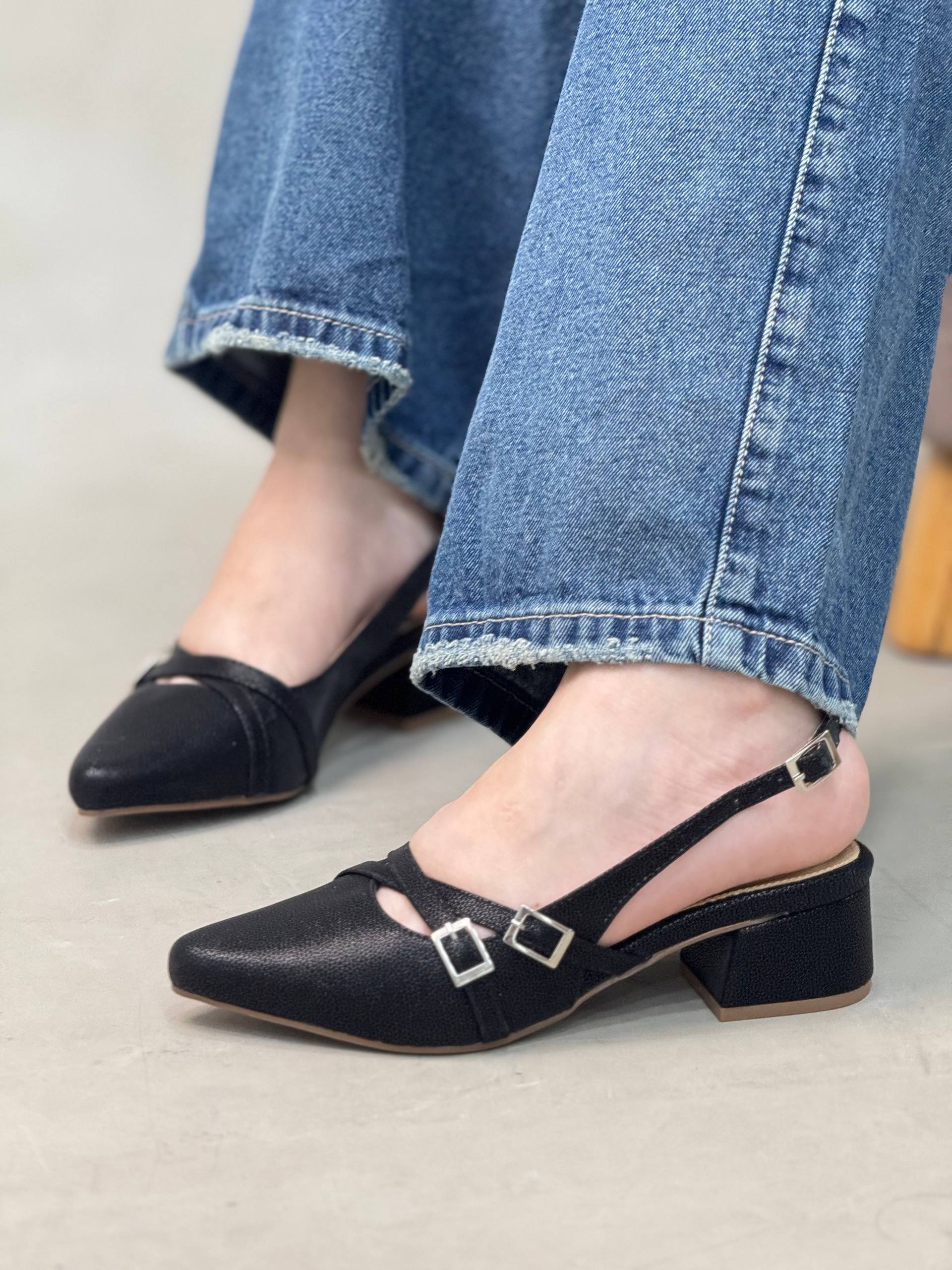 Tacones Slingback Tacón Bajo 3cm – T713