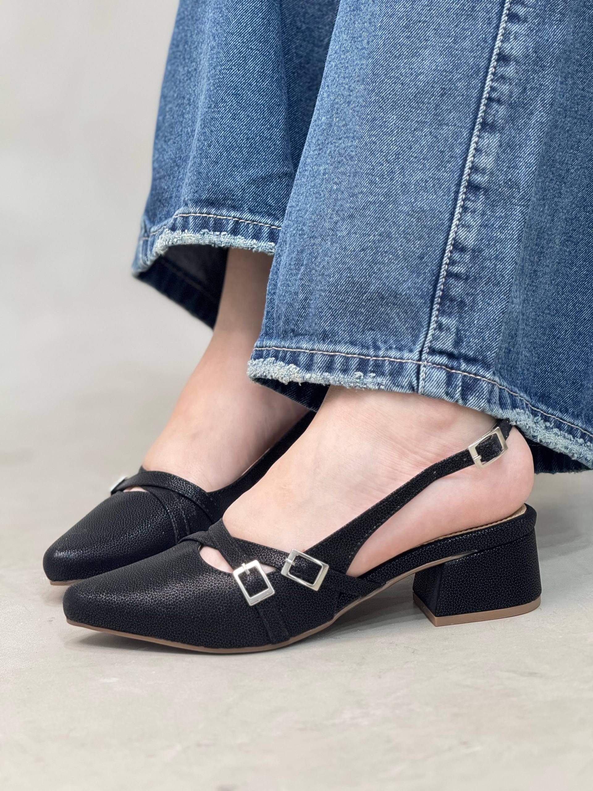 Tacones Slingback Tacón Bajo 3cm – T713