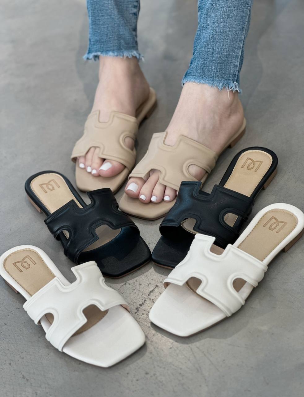 Sandalias Planas nude P1453