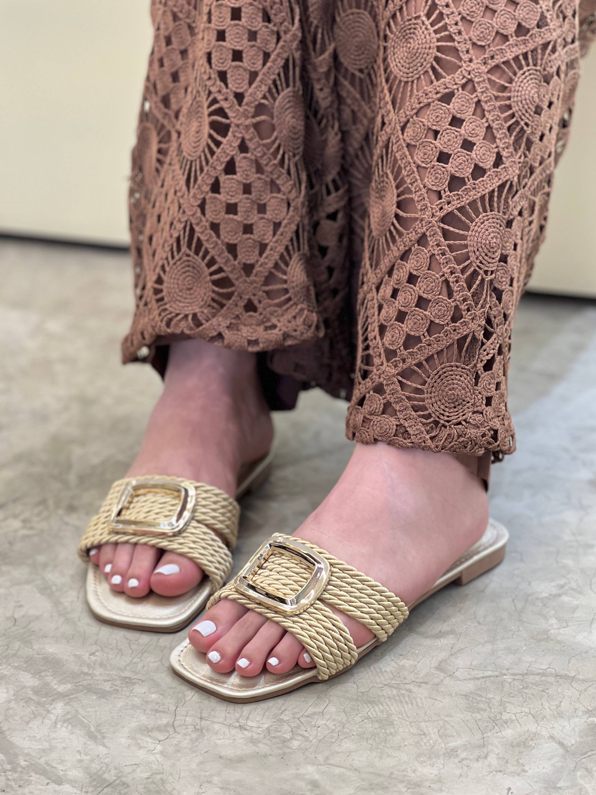 Sandalias planas de nueva colección | P1582