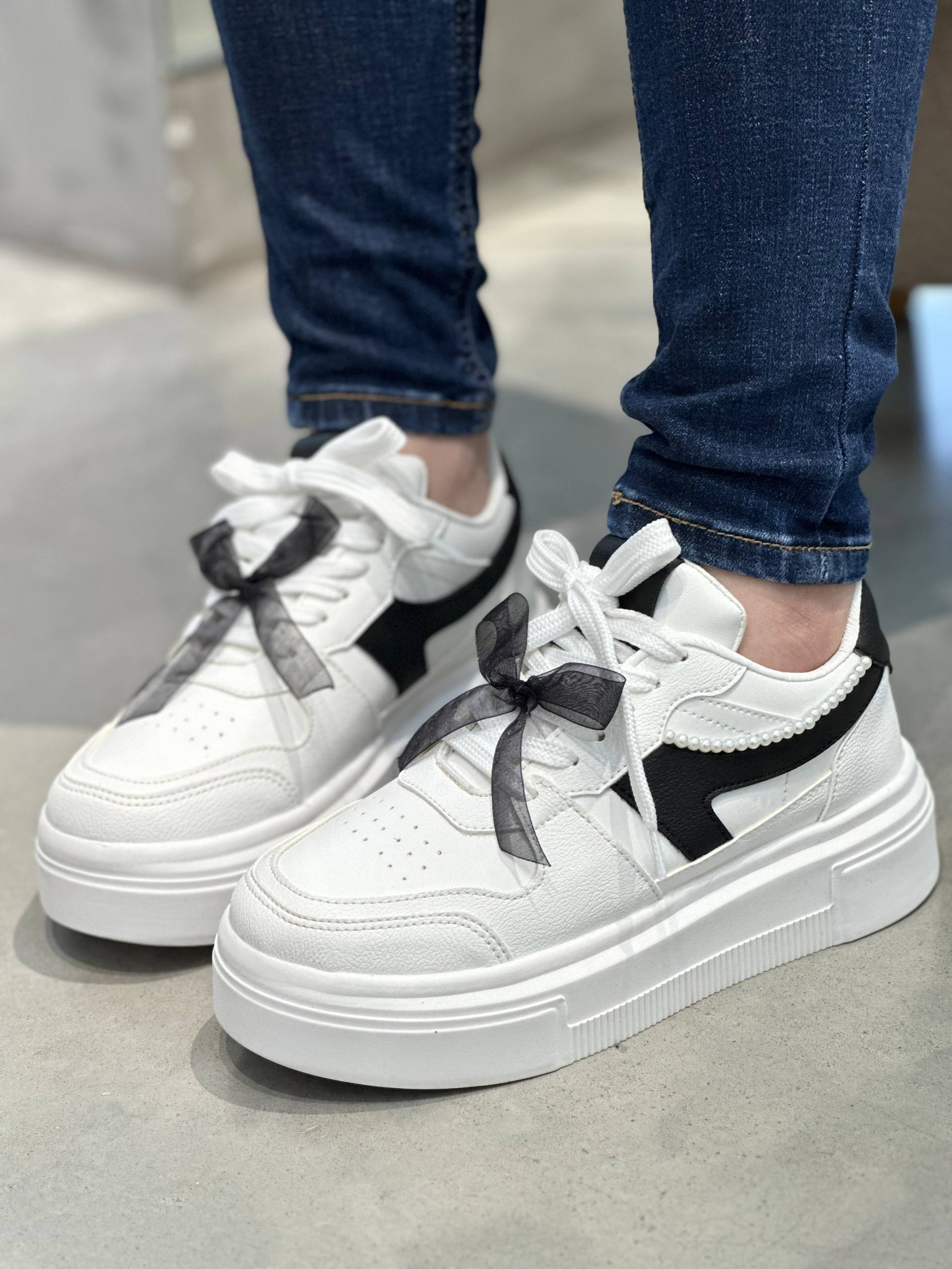 Tenis Ribbon Black - D883