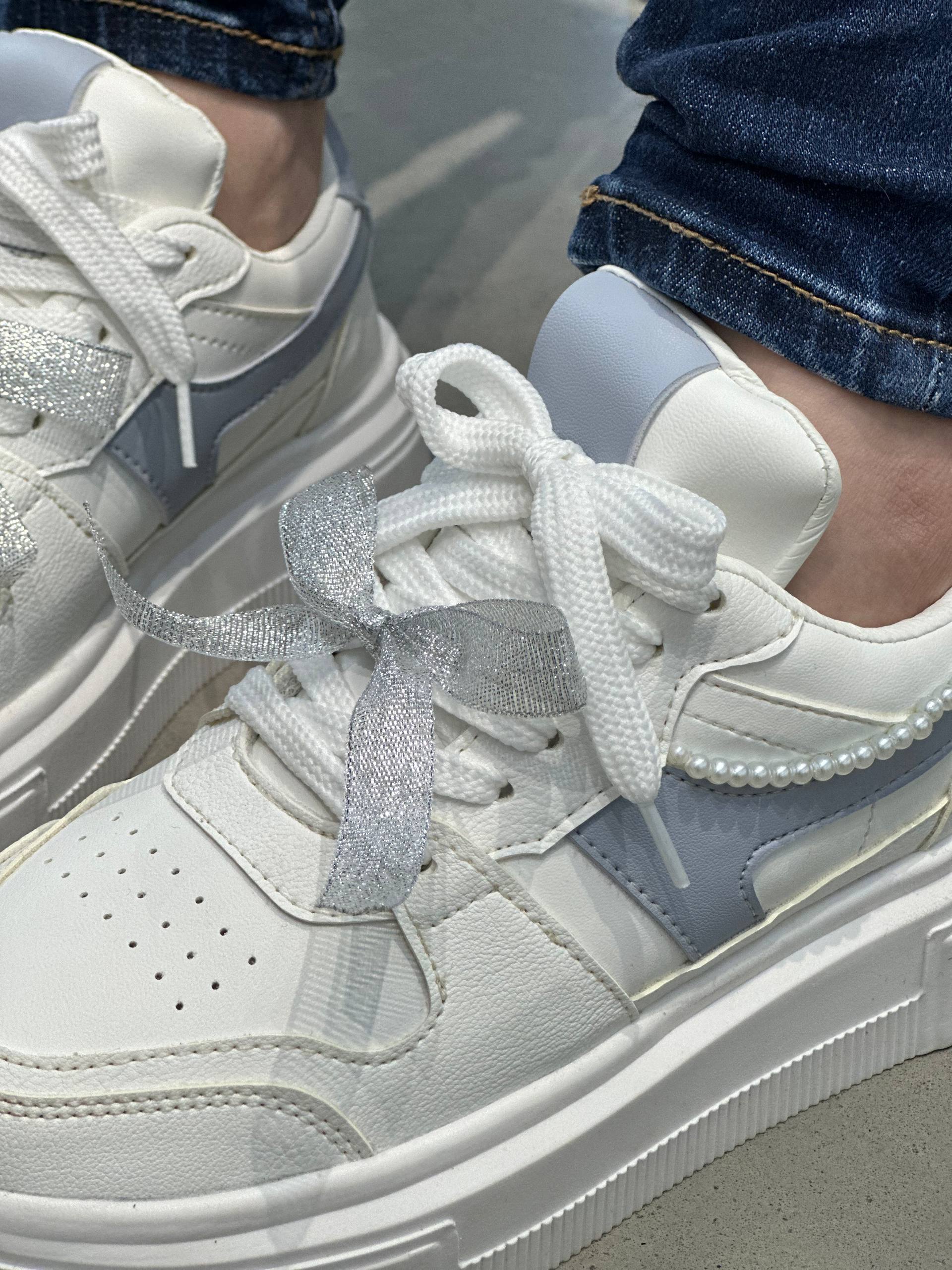 Tenis Ribbon Silver- D883