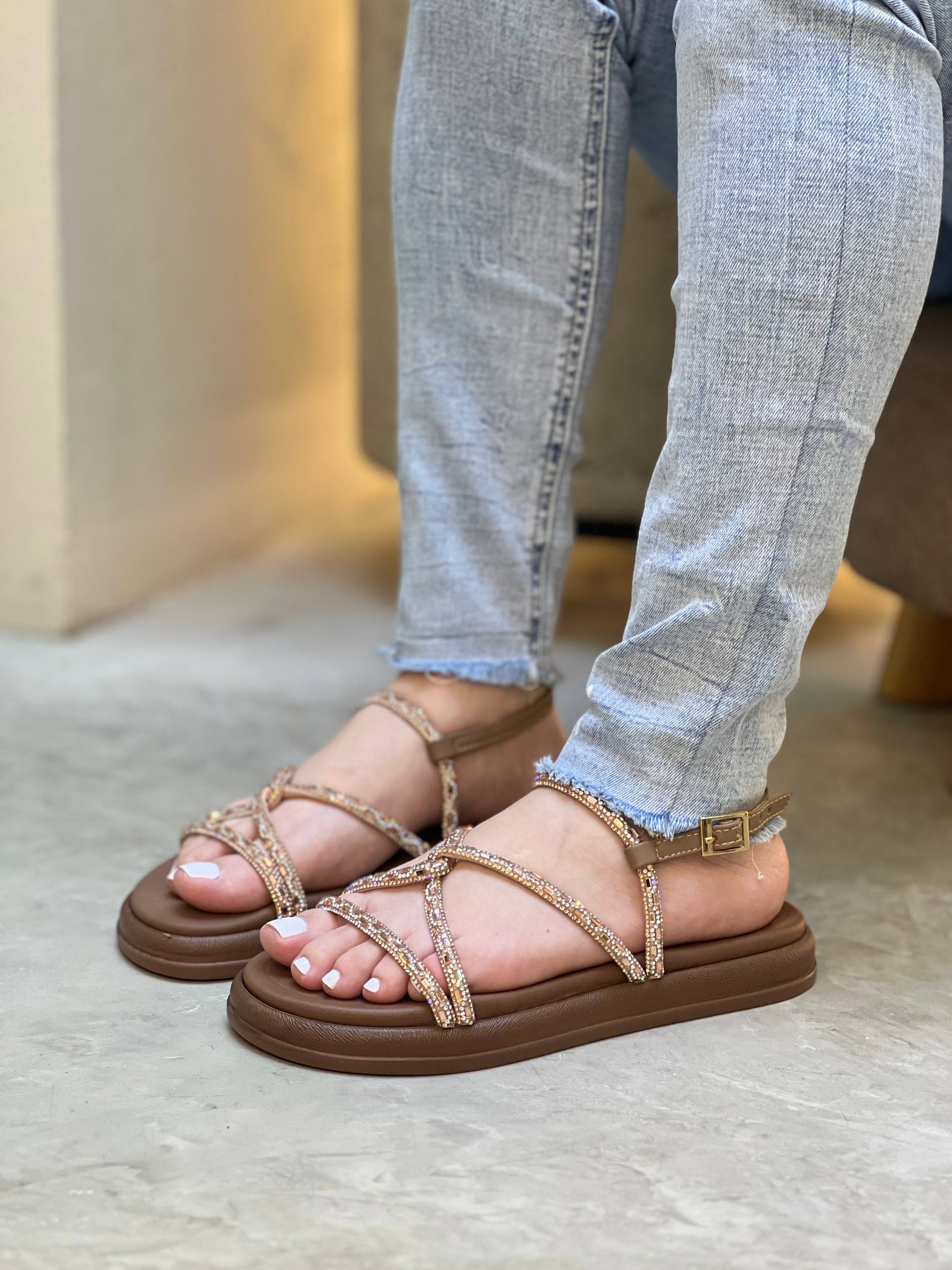 Sandalias con brillos MB108 para mujer | Maraldo