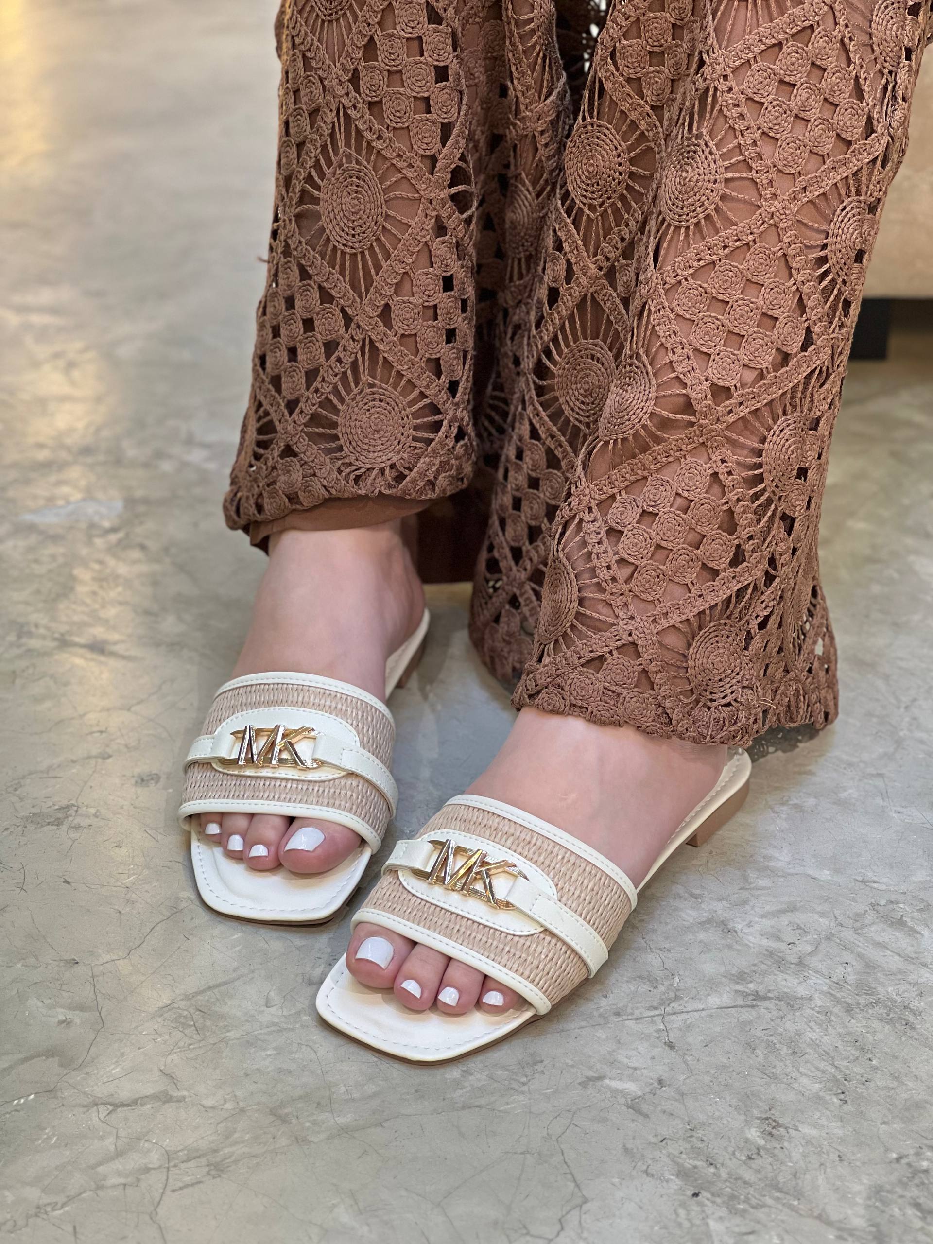 Sandalias planas elegantes para mujer con yute |  P1567