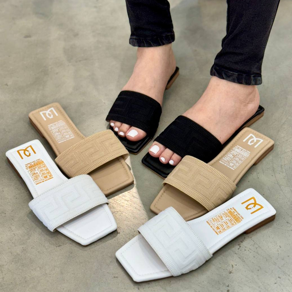 Sandalias Blancas con Diseño Texturizado – P1321