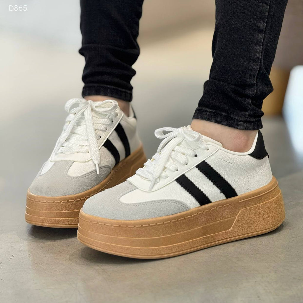 Tenis plataforma casual  5cm para mujer - D865
