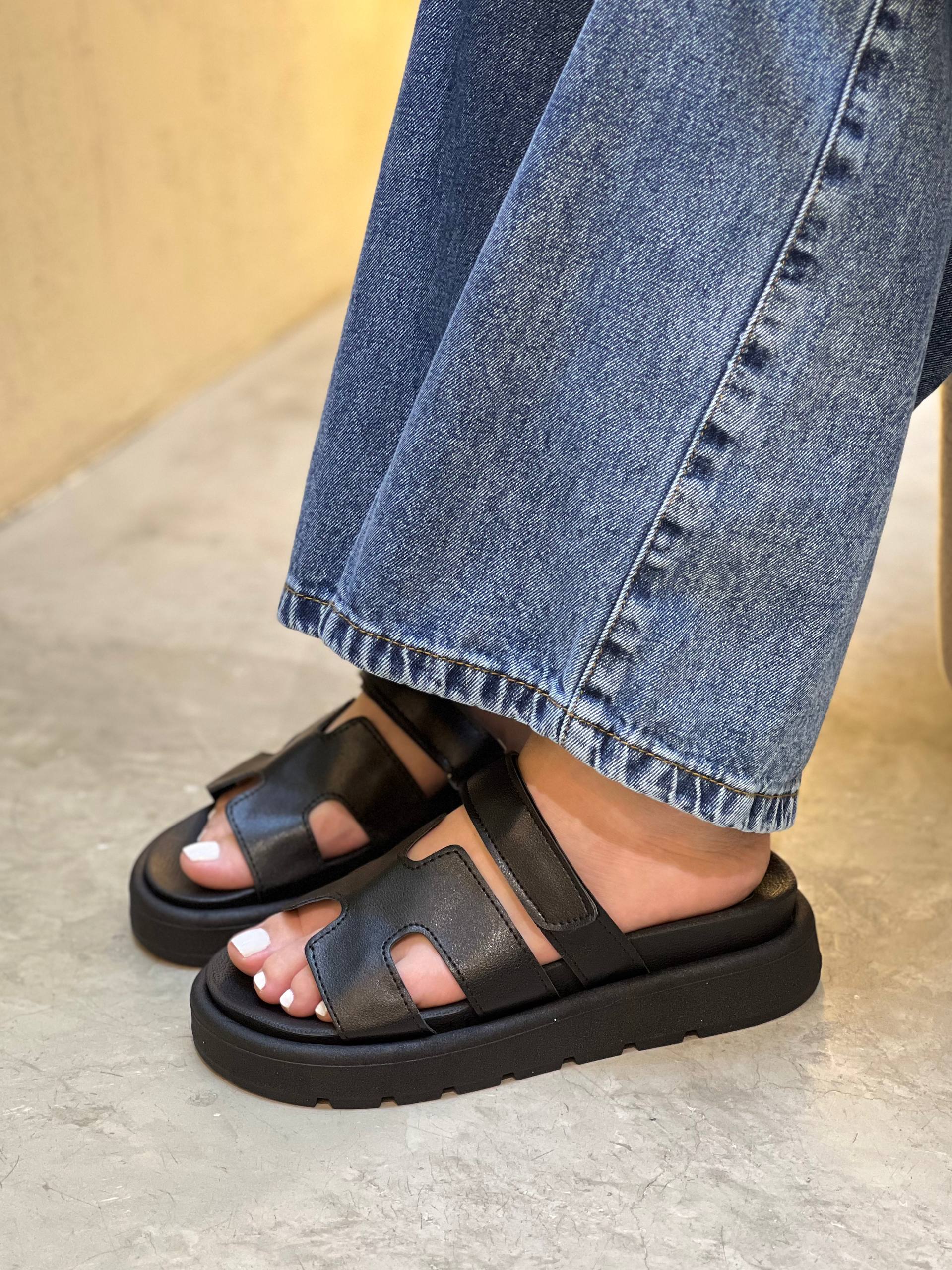 Sandalias con plataforma ancha y velcro SB60 para mujer | Maraldo