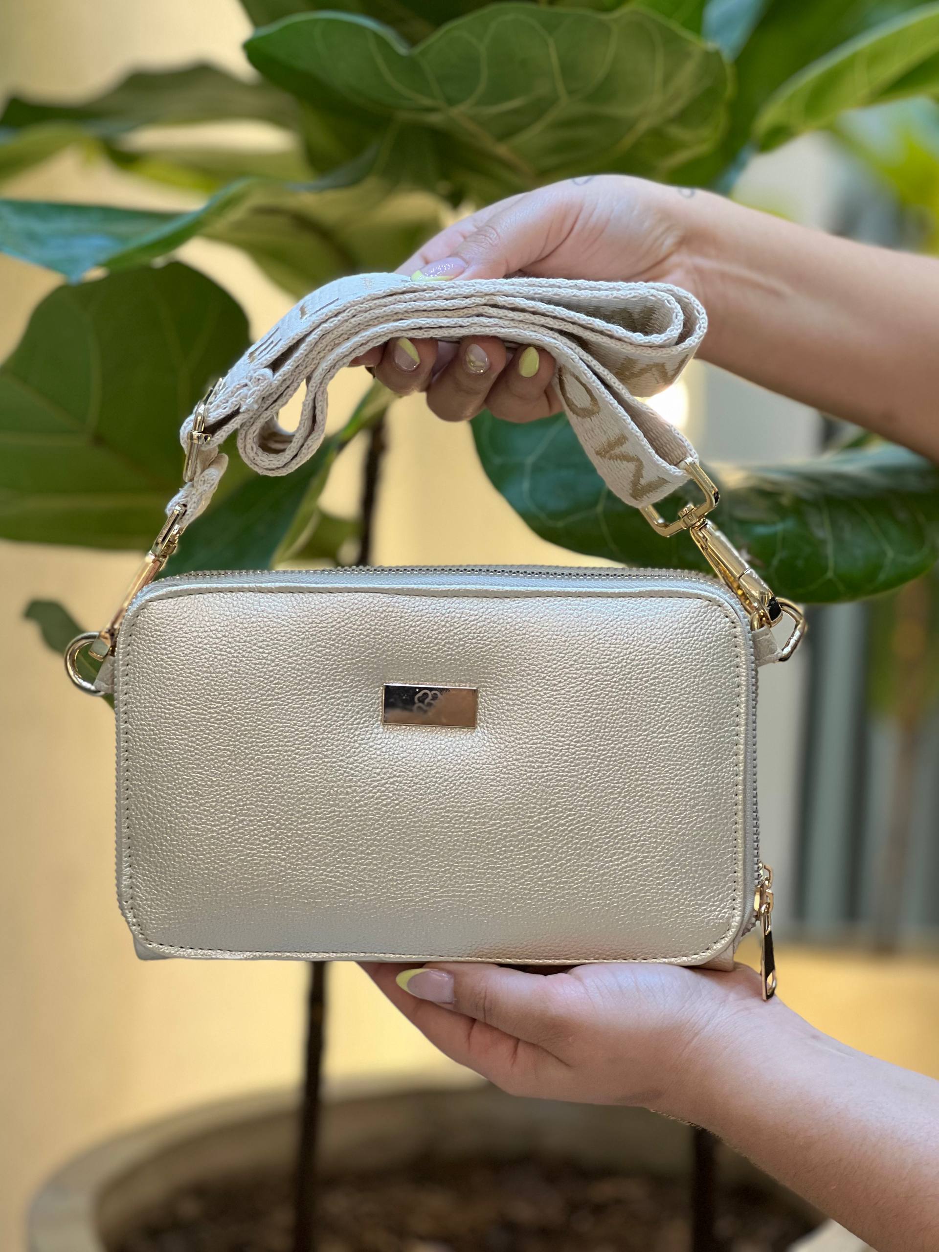 Bolso champán para dama BL033