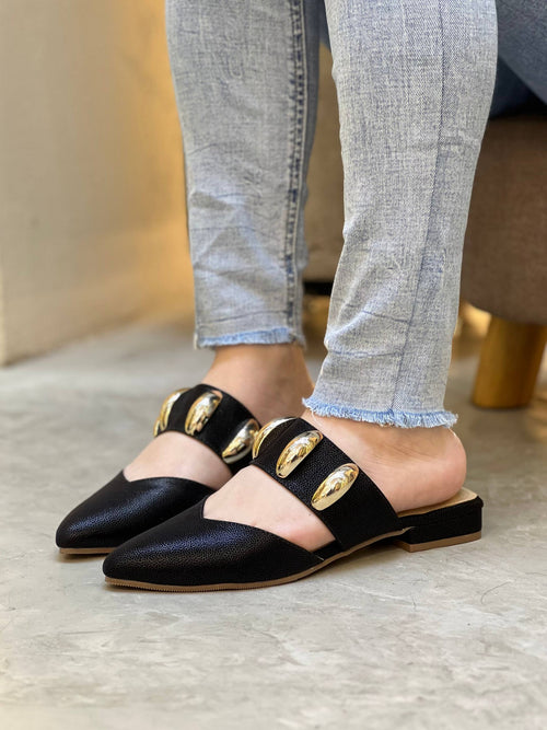 Baleta elegante con apliques dorados VL22 para mujer | Maraldo