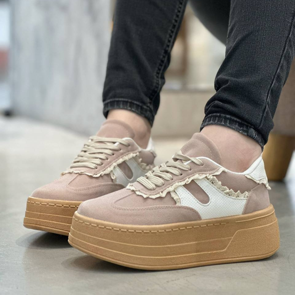 Tenis suela alta 5cm para mujer - D867