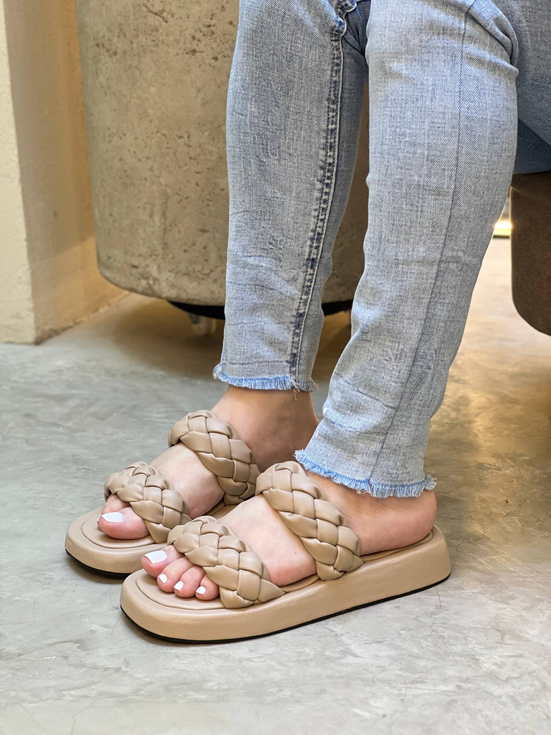 Sandalias con tiras trenzadas cómoda para mujer SB05 | Maraldo