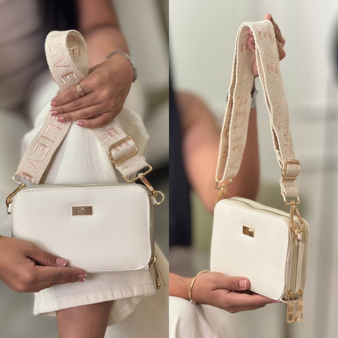 Bolso Blanco con Correa Sporty Chic - BL033