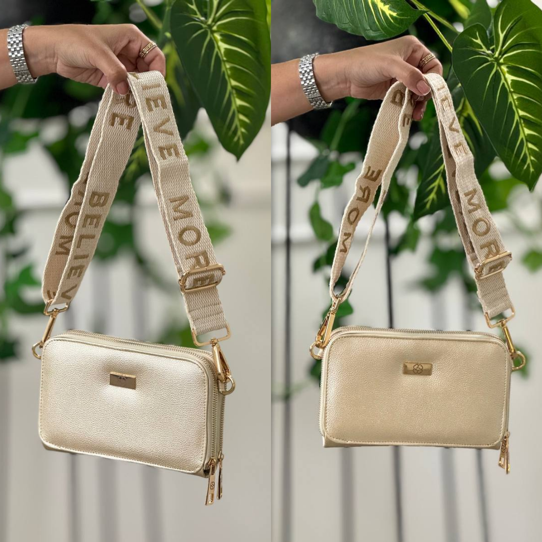 Bolso champán para dama BL033