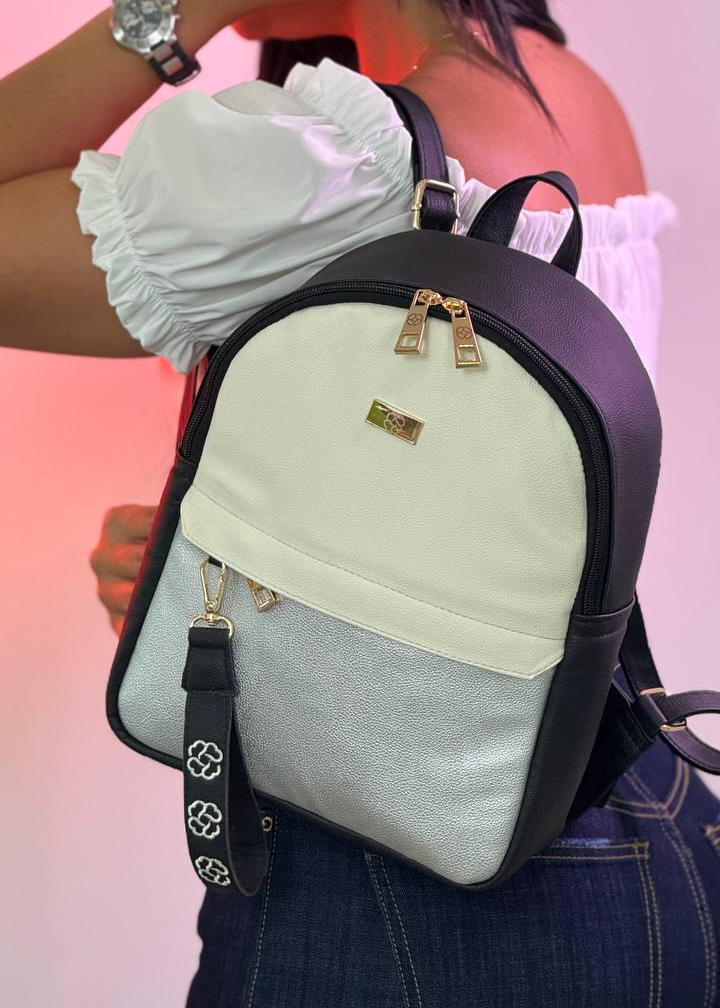 Bolso para dama BL036 negro x plata