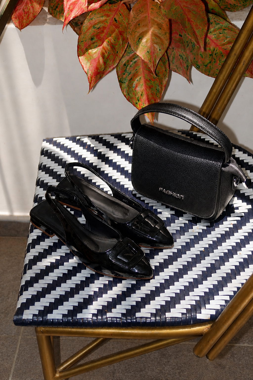 COMBO: Bolso + Baleta Negro/Negro