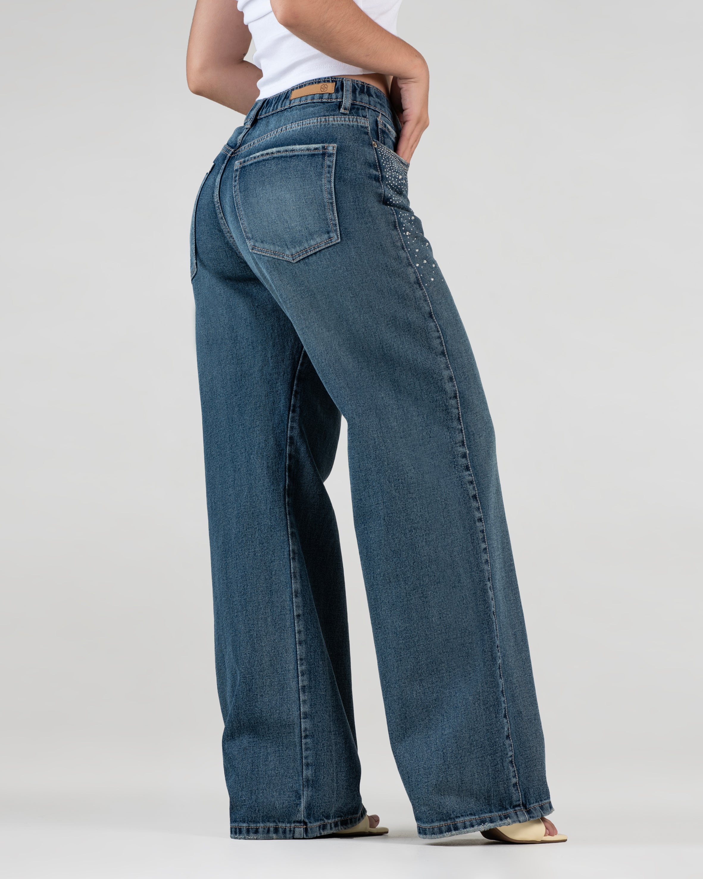 Jean para mujer con brillos JBC20