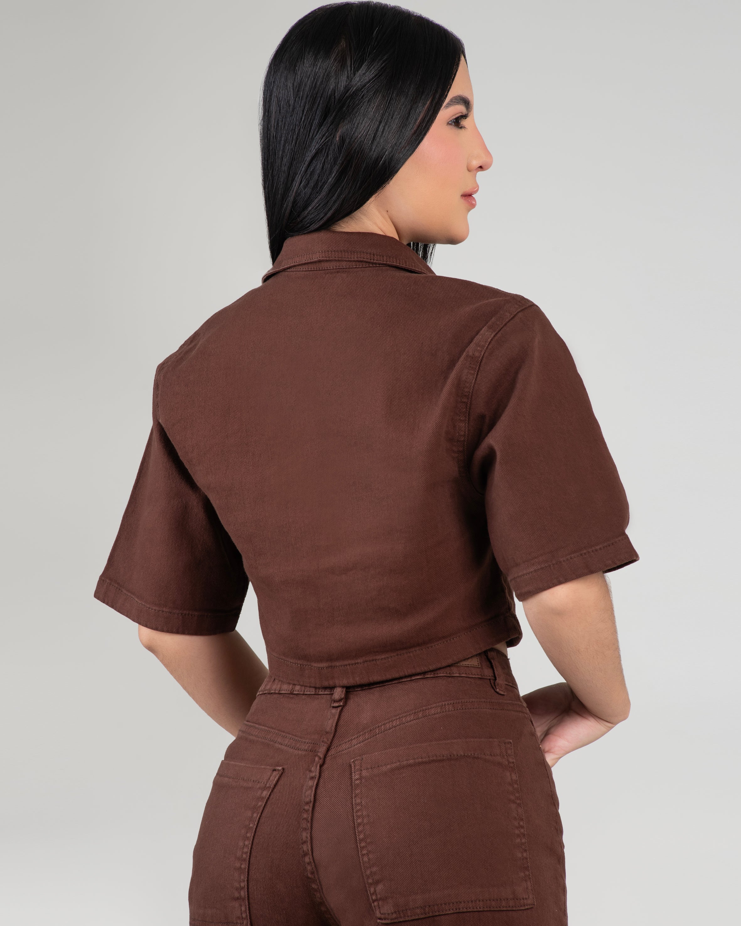 Chaleco de Jean Cafe para mujer CHJ19