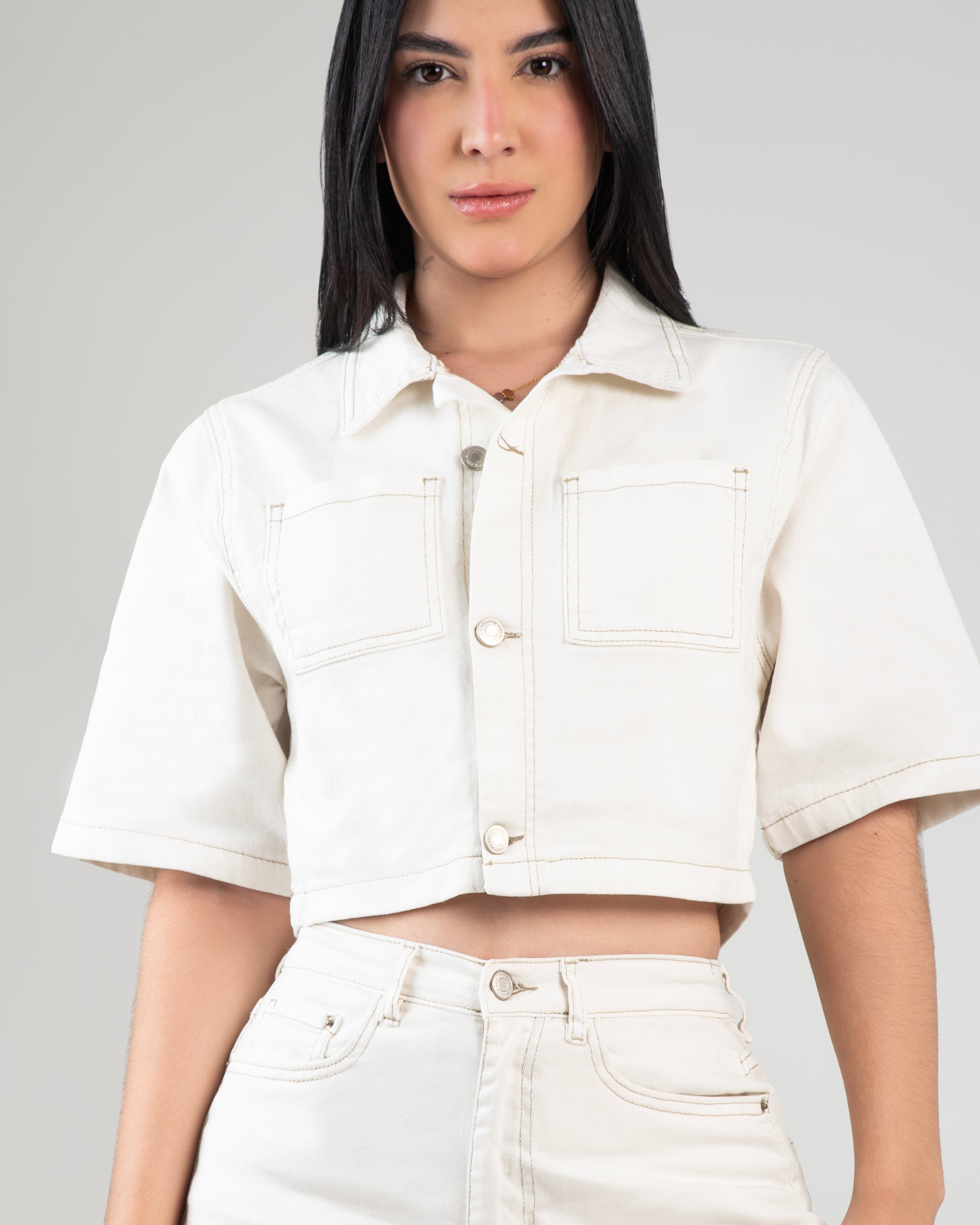 Chaleco de Jean Beige para mujer CHJ19