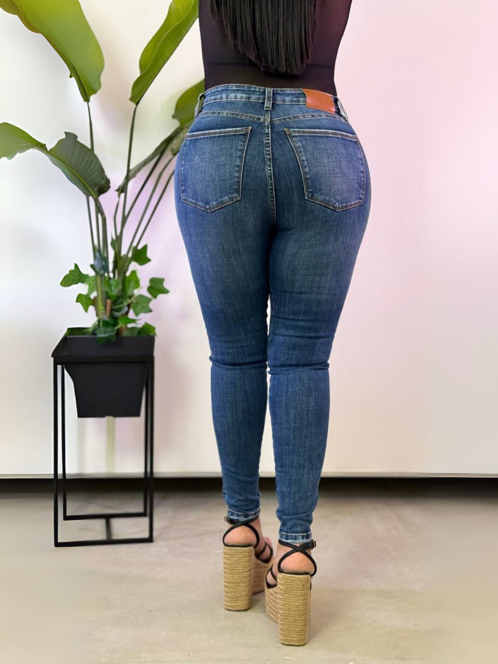 Jean skinny tiro alto ––– JSK32