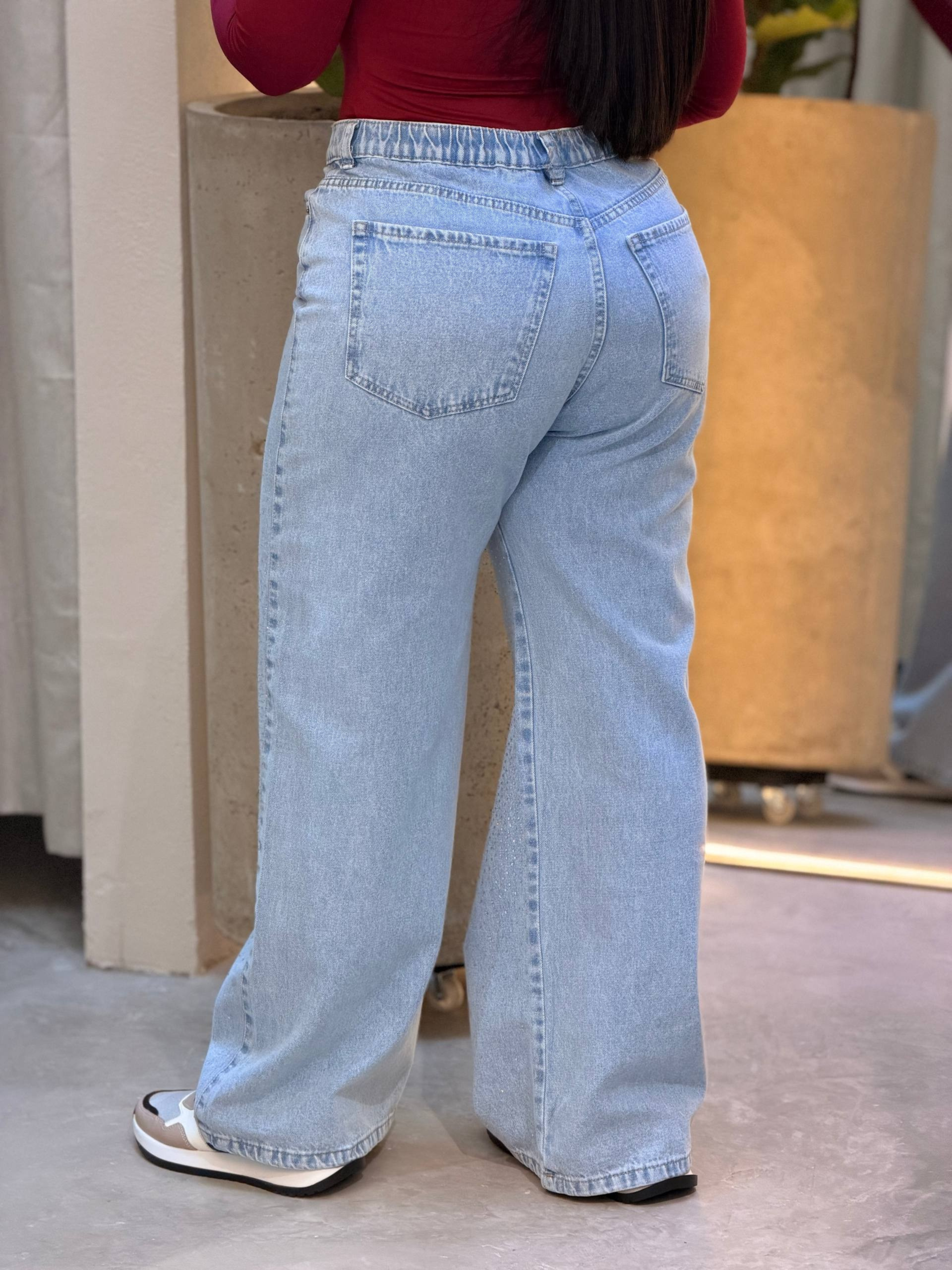 Jean Mom JBC38 con brillos