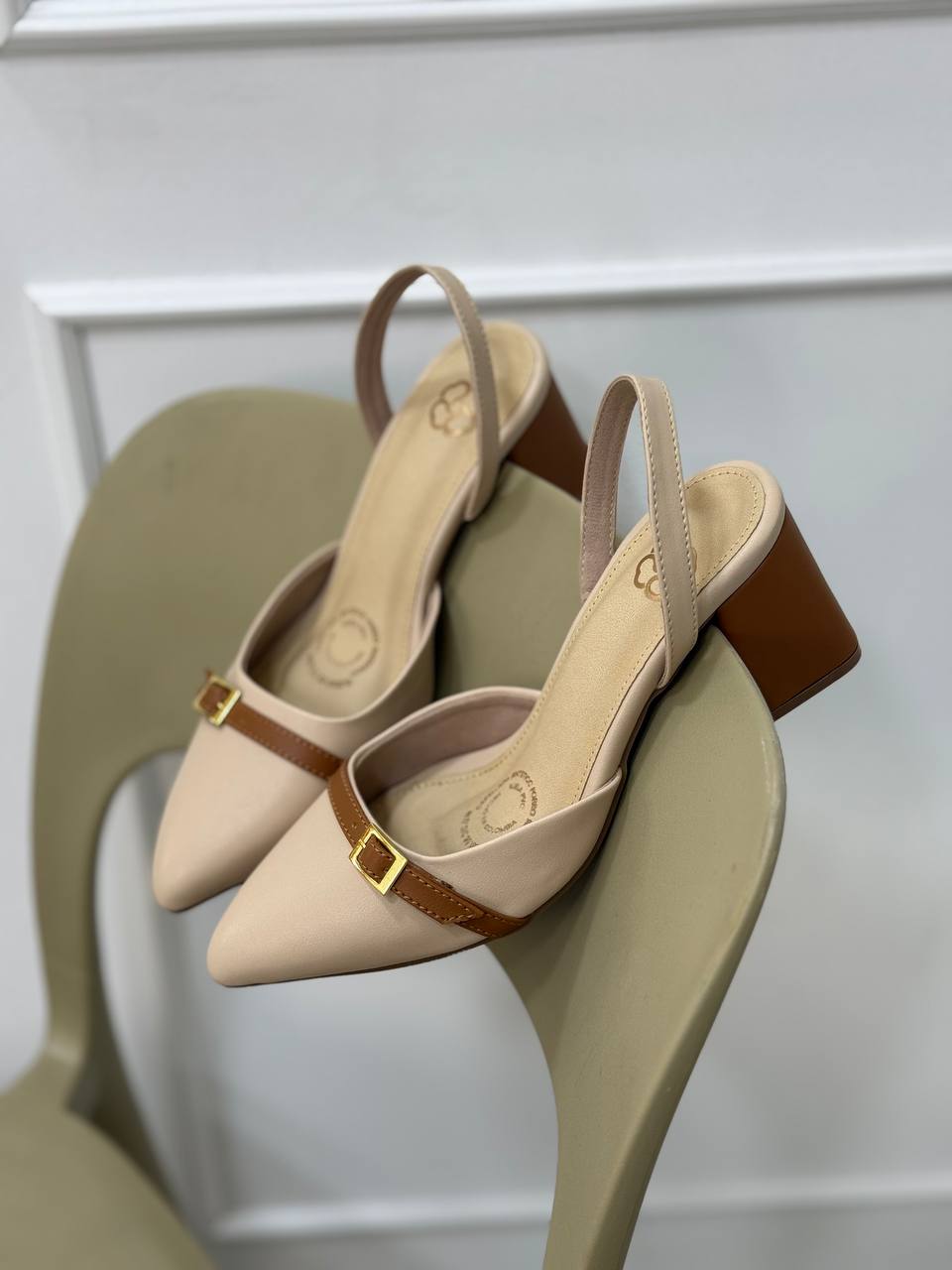 Tacon Cuadrado 5 1/2 Nude x Miel – Ref. T516