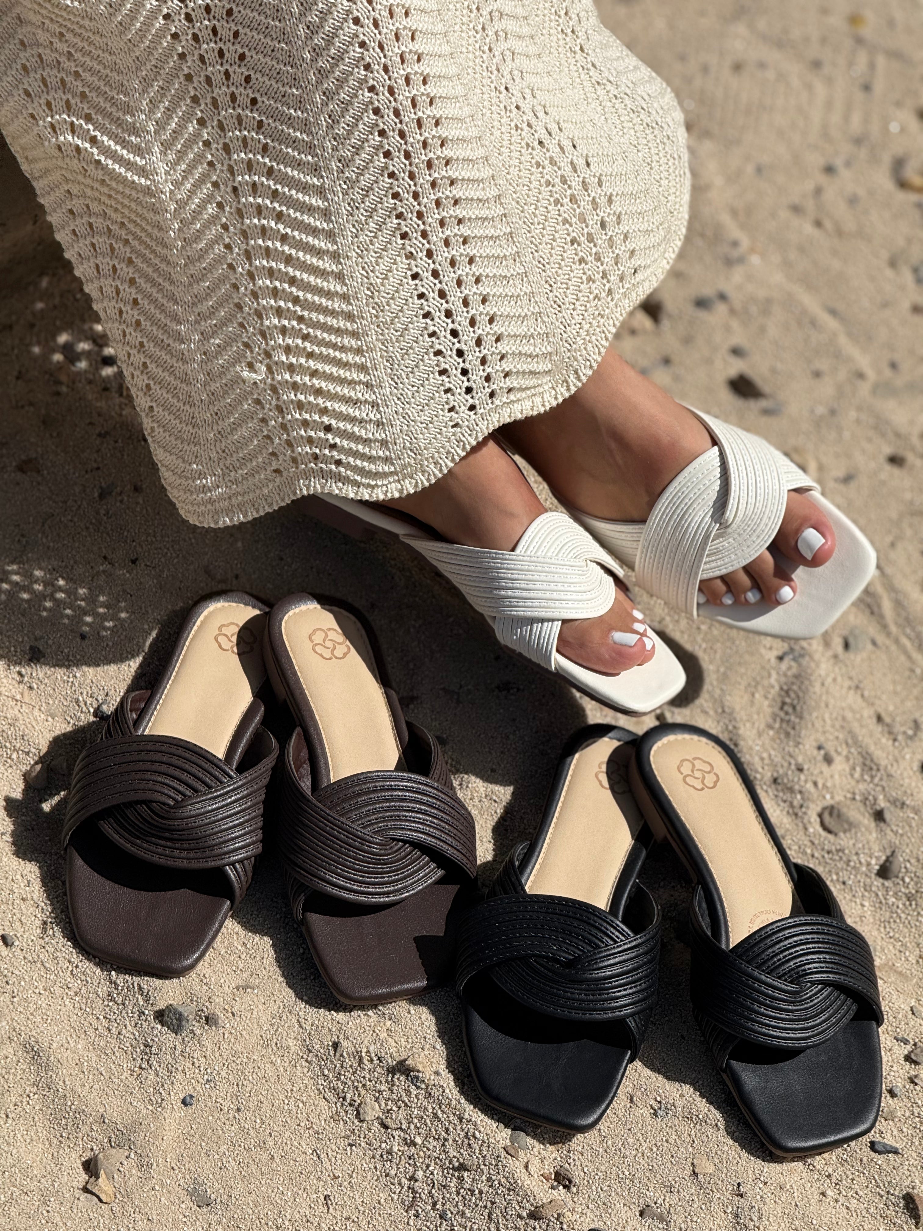 Sandalias cruzadas minimalistas para mujer P1516 | Maraldo