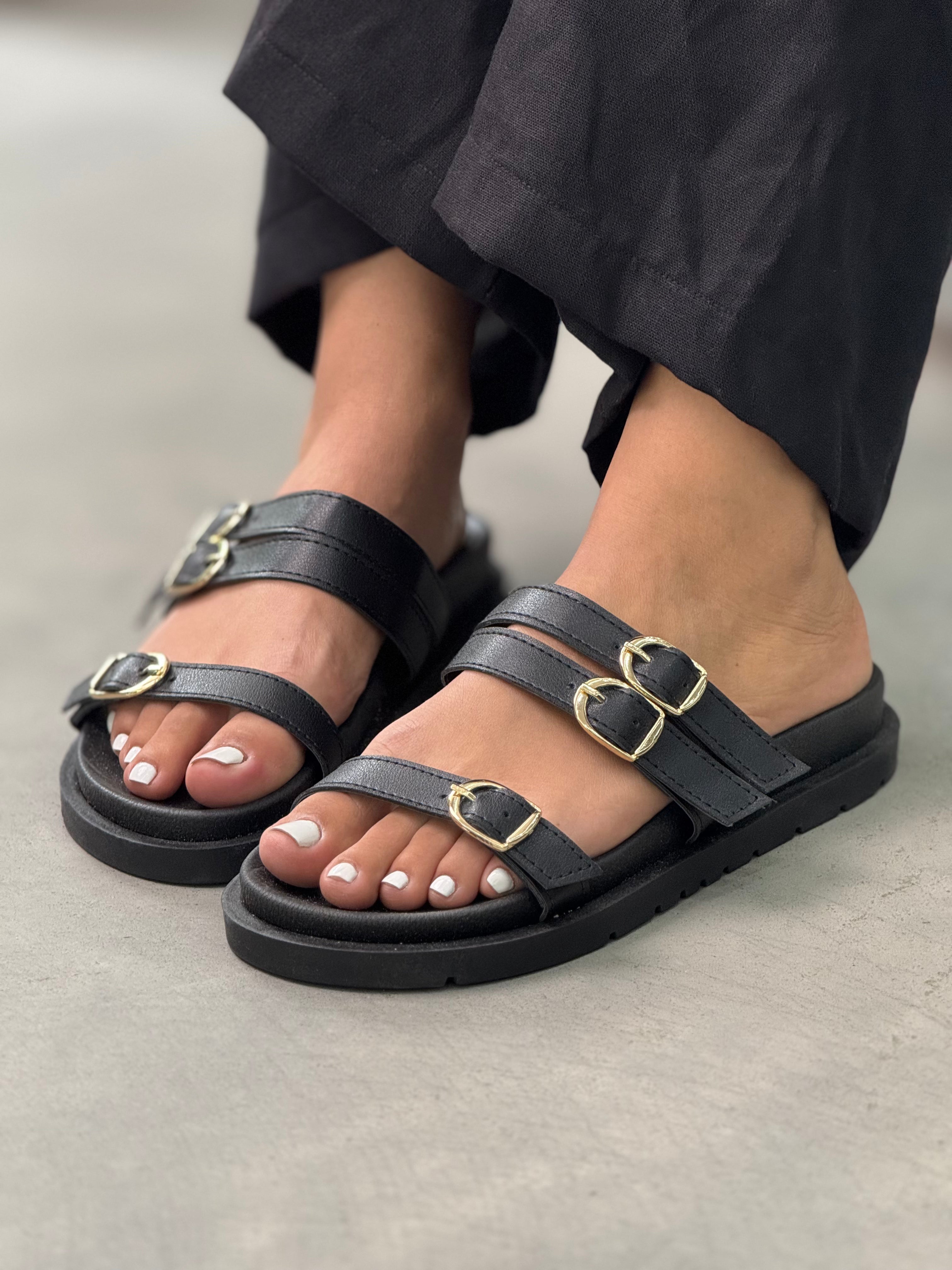 Sandalias casuales con hebillas S1332 para mujer | Maraldo