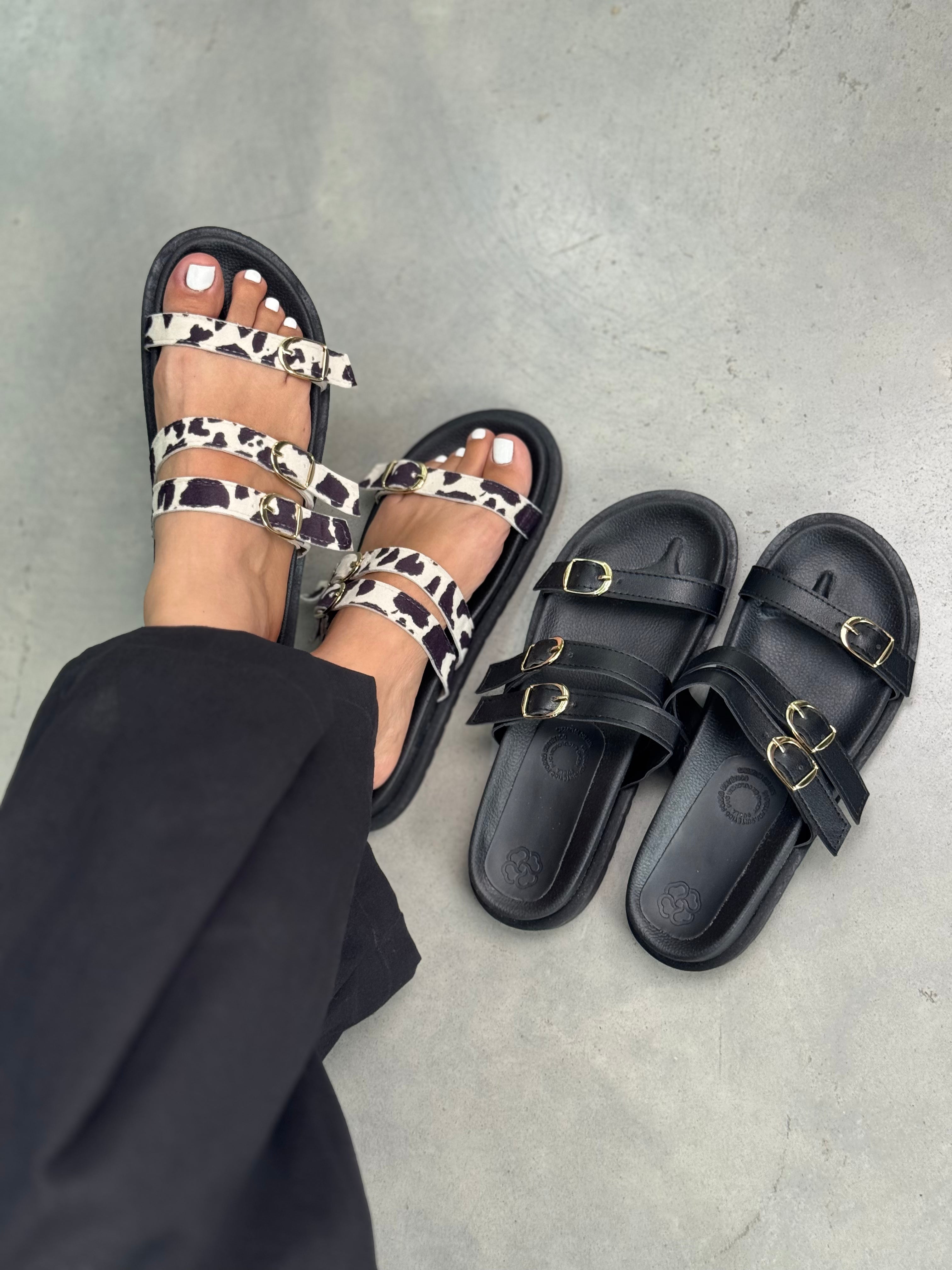 Sandalias casuales con hebillas S1332 para mujer | Maraldo